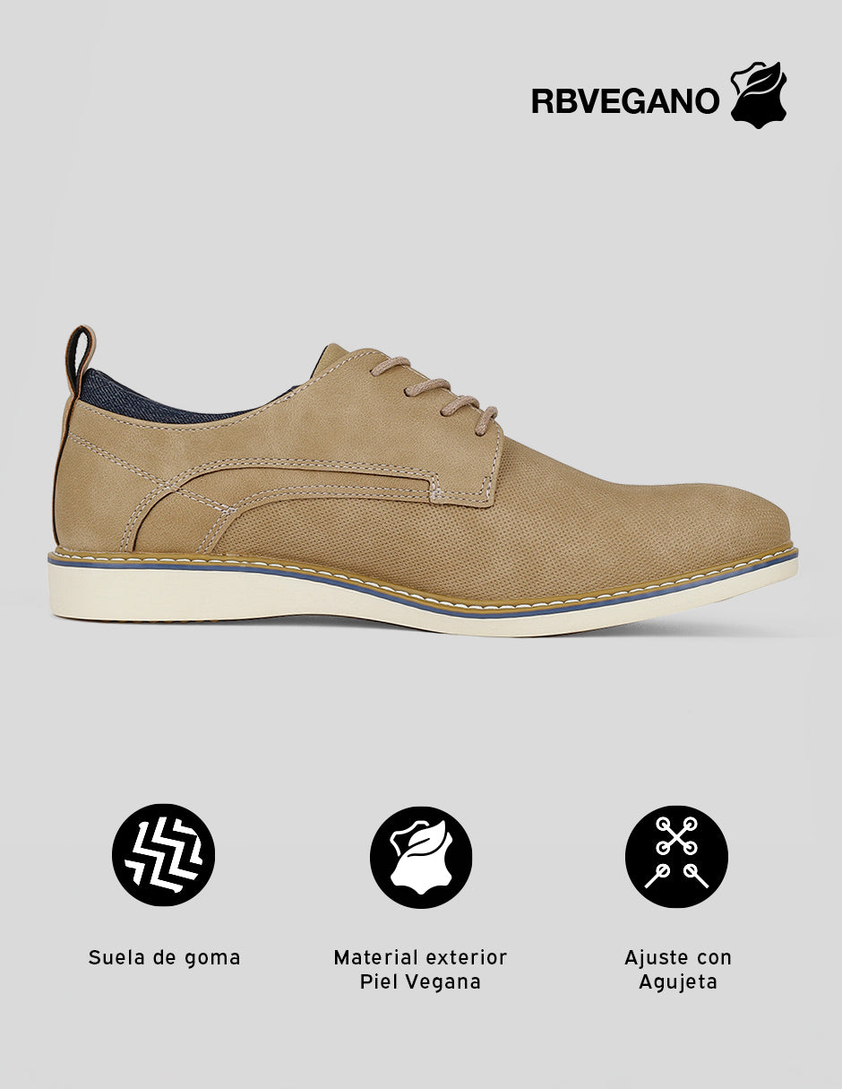 Oxfords Comfy en Piel vegana – Café