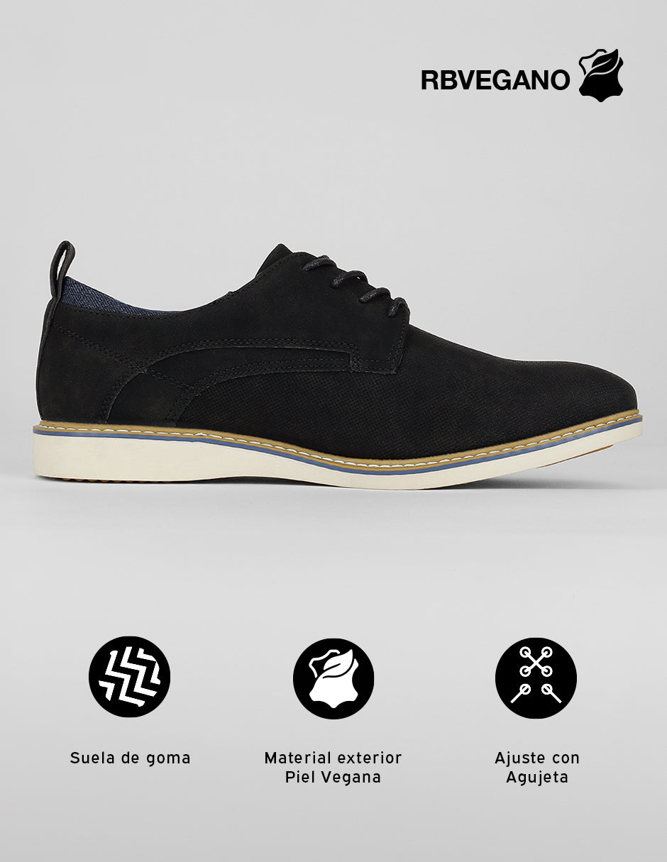 Oxfords Comfy en Piel vegana – Negro