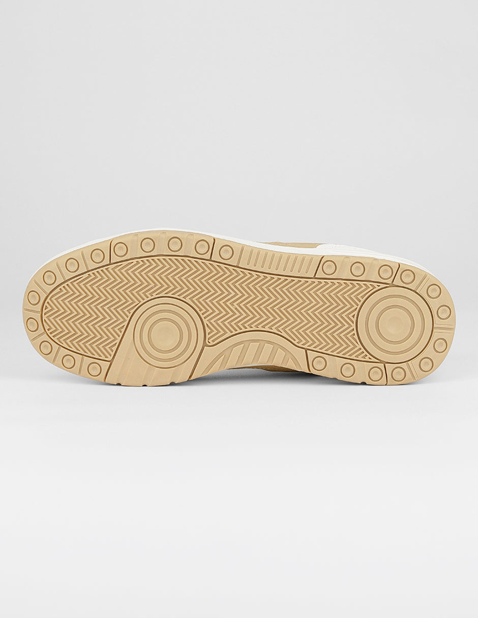 Tenis con cordones  Urban en Piel vegana – Beige