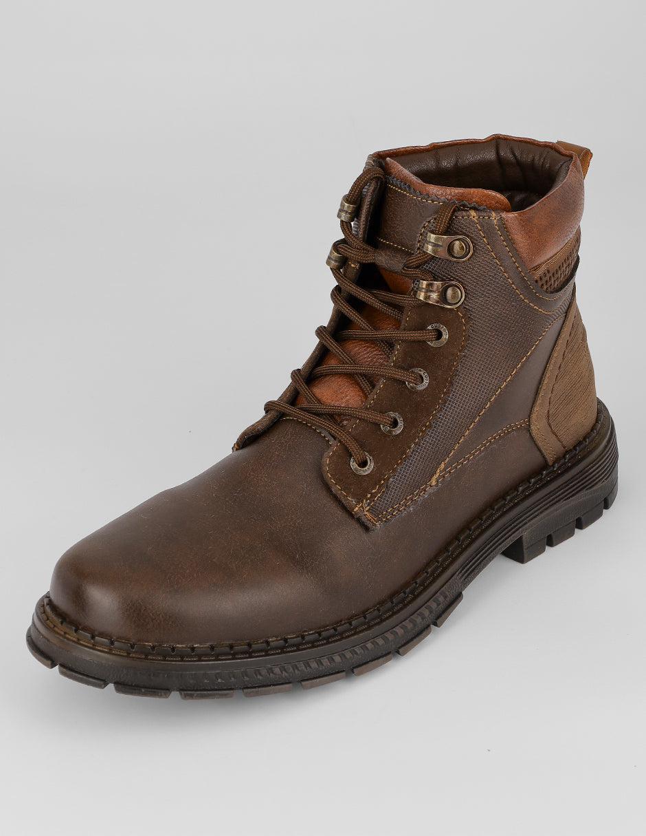 Botas casuales Bike en Piel vegana – Café