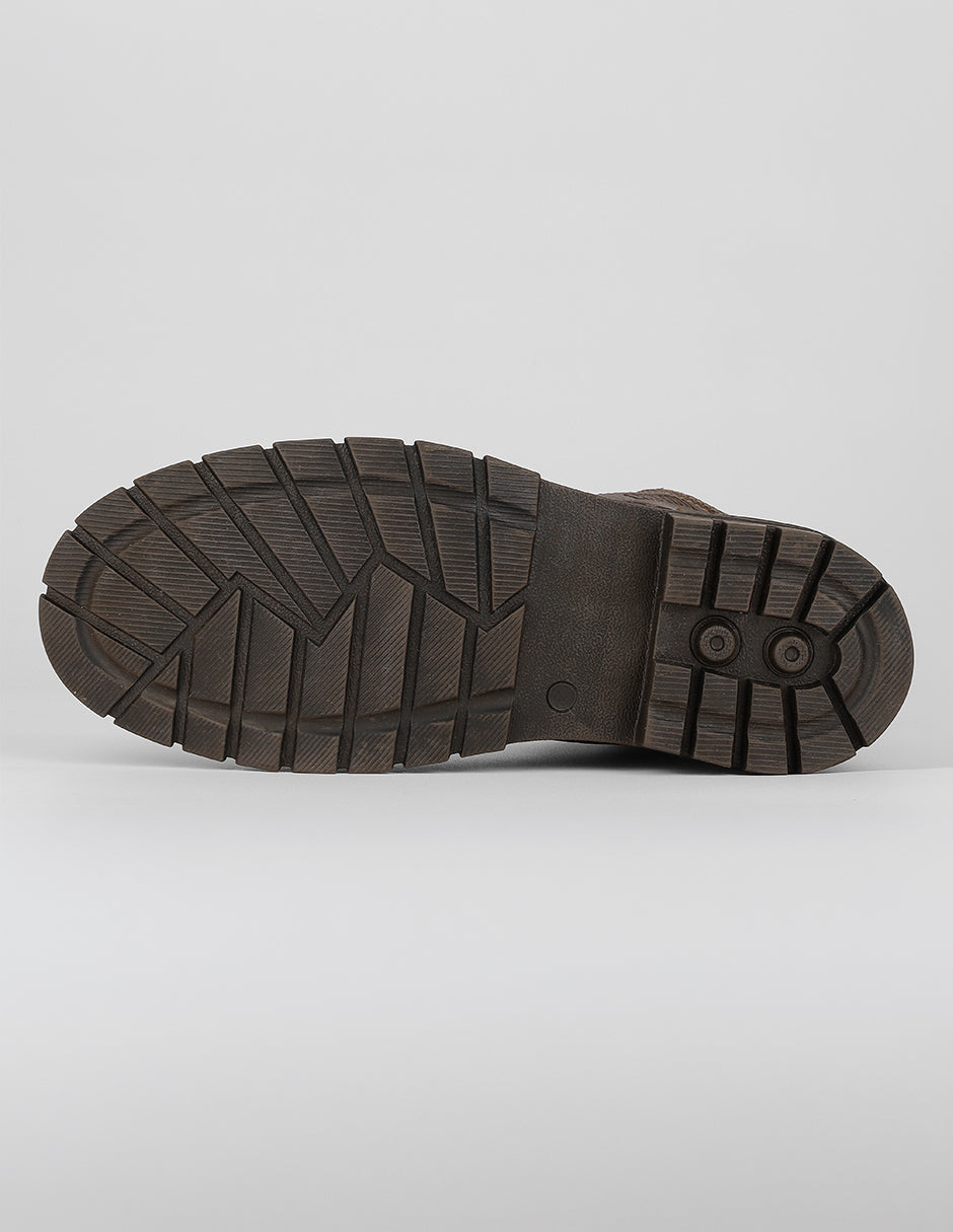 Botas casuales Bike en Piel vegana – Café