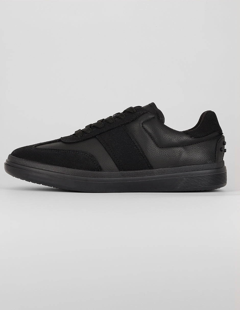 Tenis con cordones Exterior Piel vegana Color Negro Para Hombre De RBCOLLECTION