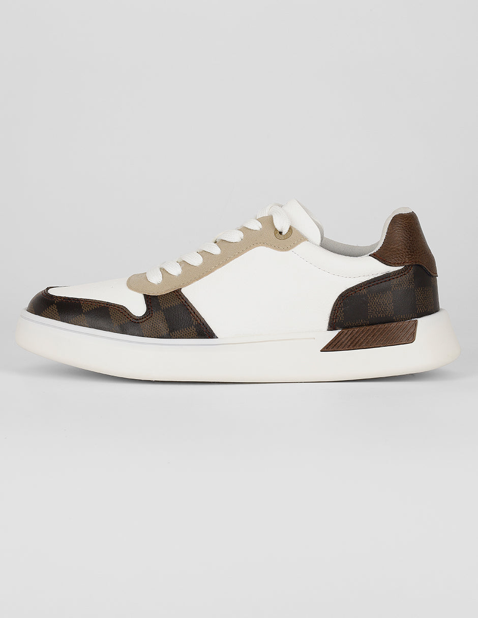 Tenis con cordones Exterior Piel vegana Color Blanco Para Hombre De RBCOLLECTION