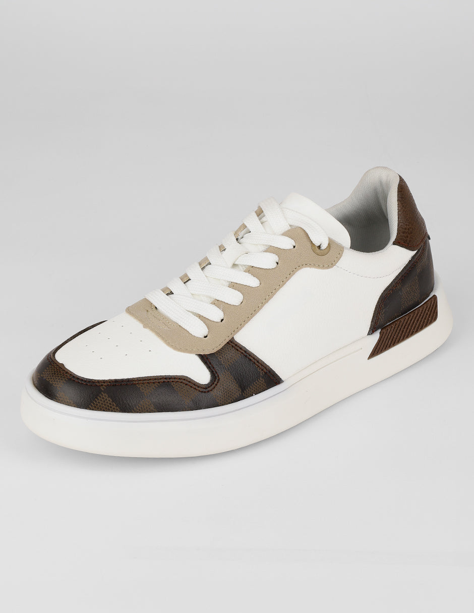 Tenis con cordones Urban en Piel vegana – Blanco