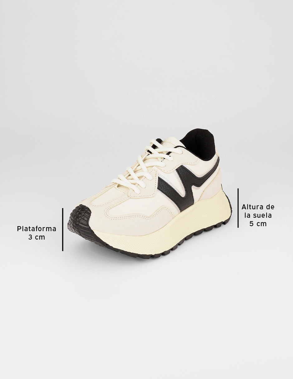 Tenis con cordones  Urban en Sintético – Beige