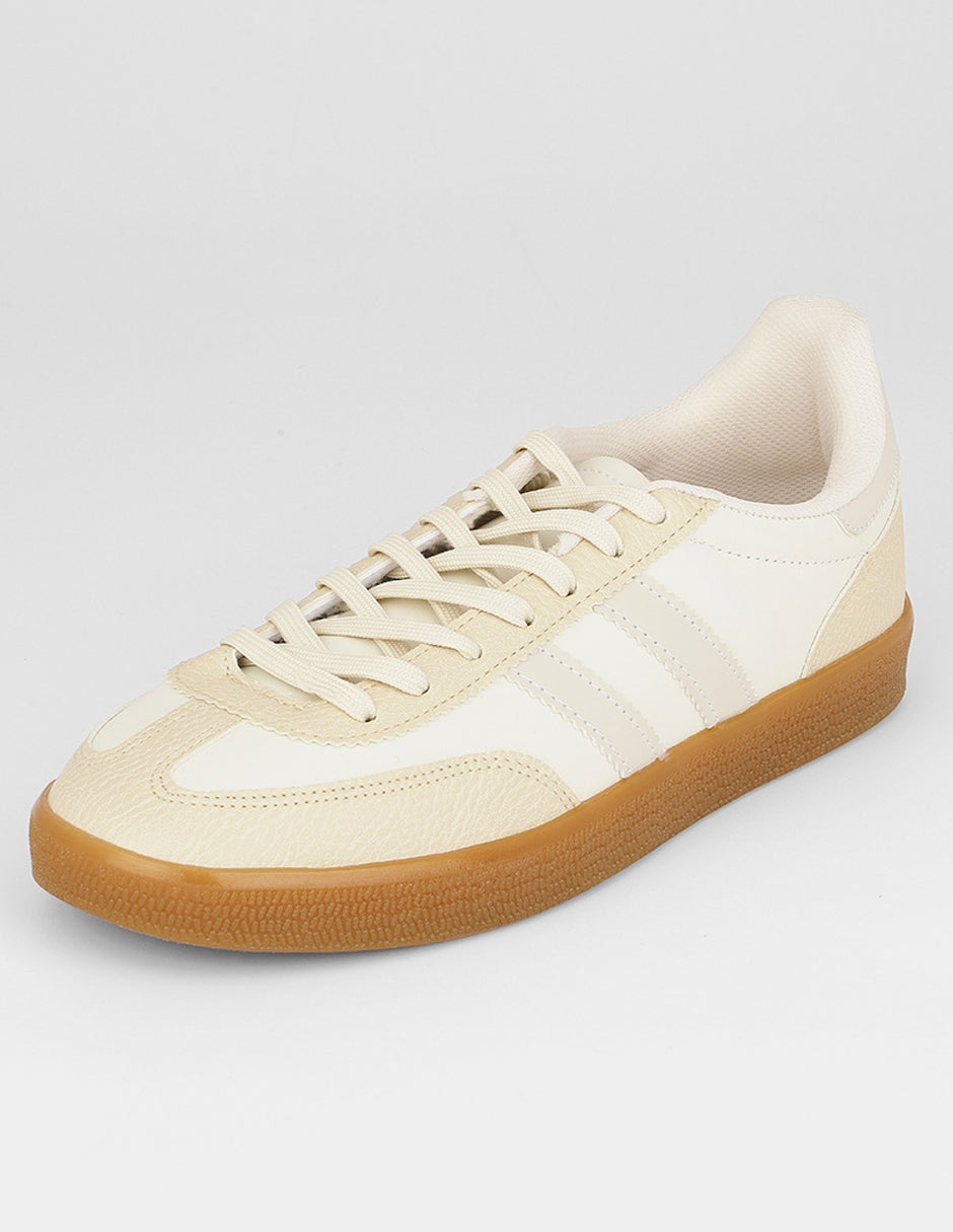 Tenis con cordones  Bear en Piel vegana – Beige