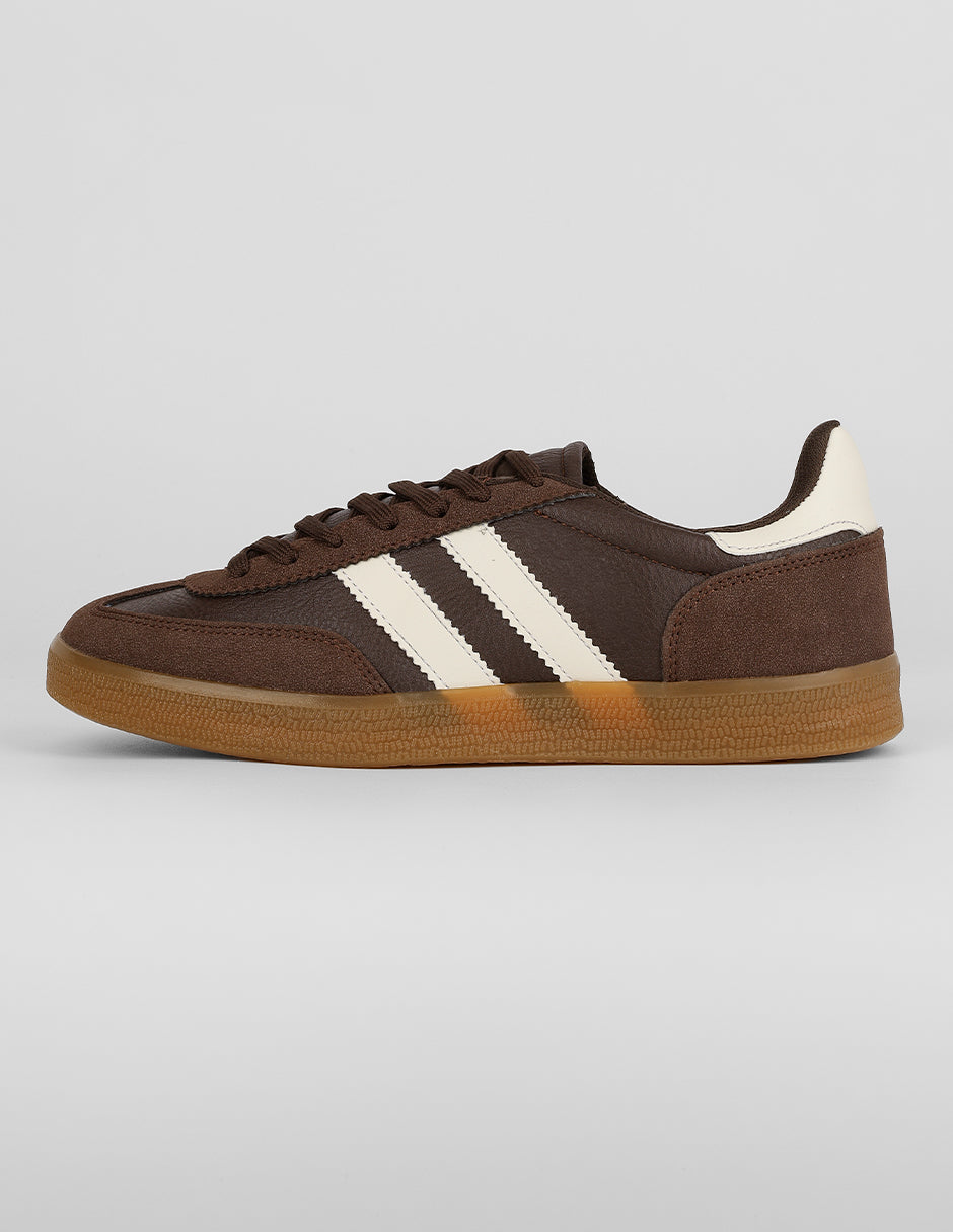 Tenis con cordones Exterior Piel vegana Color Café Para Mujer De RBCOLLECTION