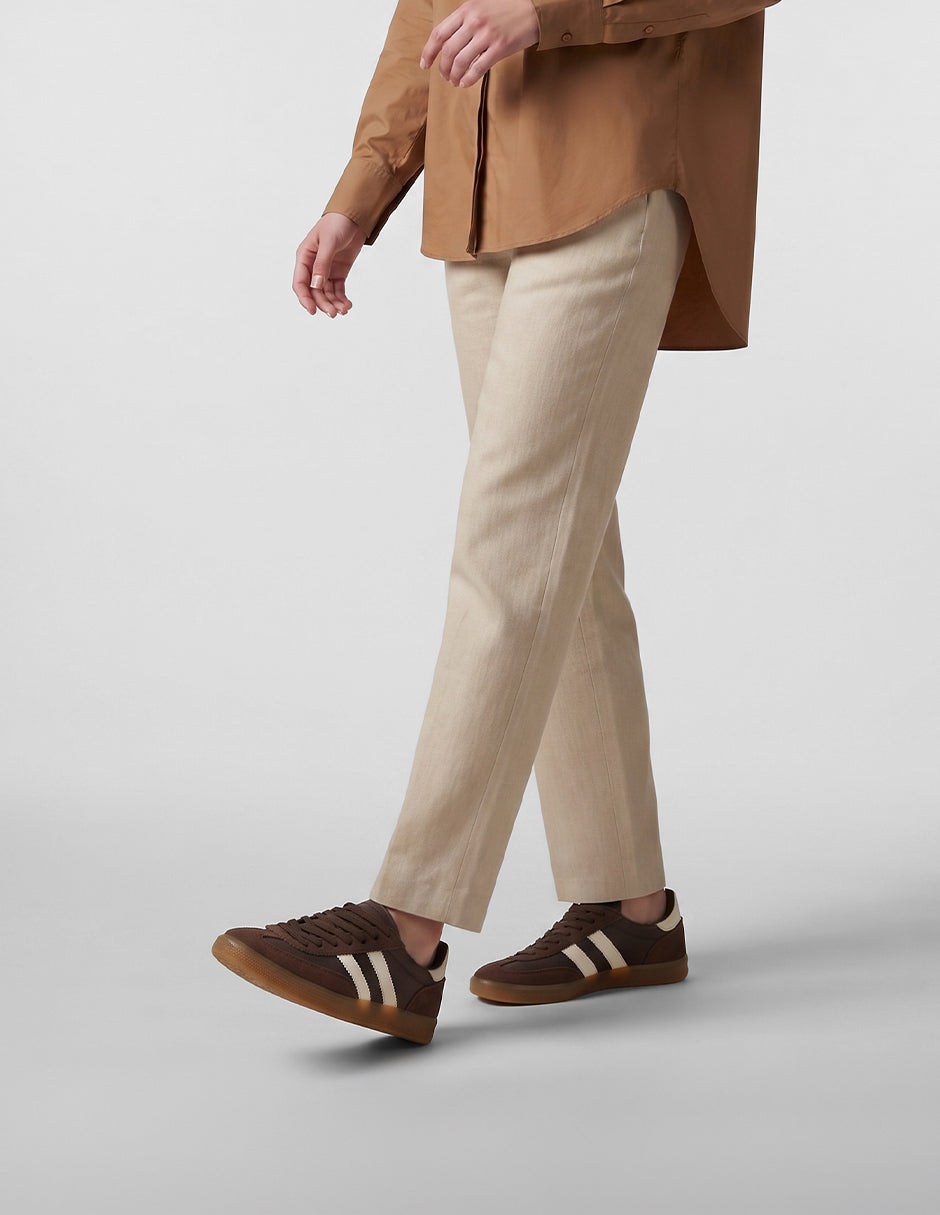 Tenis con cordones  Bear en Piel vegana – Café