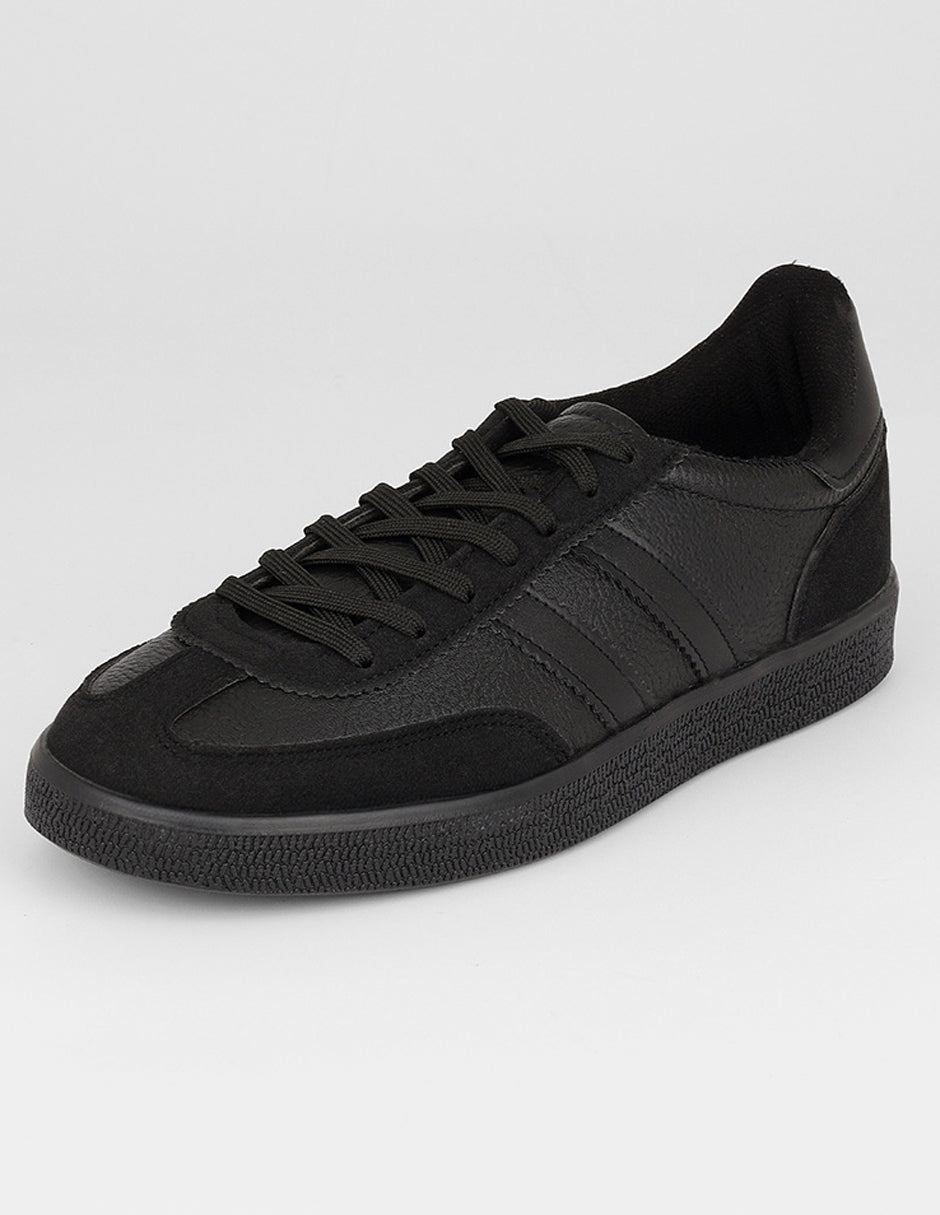Tenis con cordones  Bear en Piel vegana – Negro
