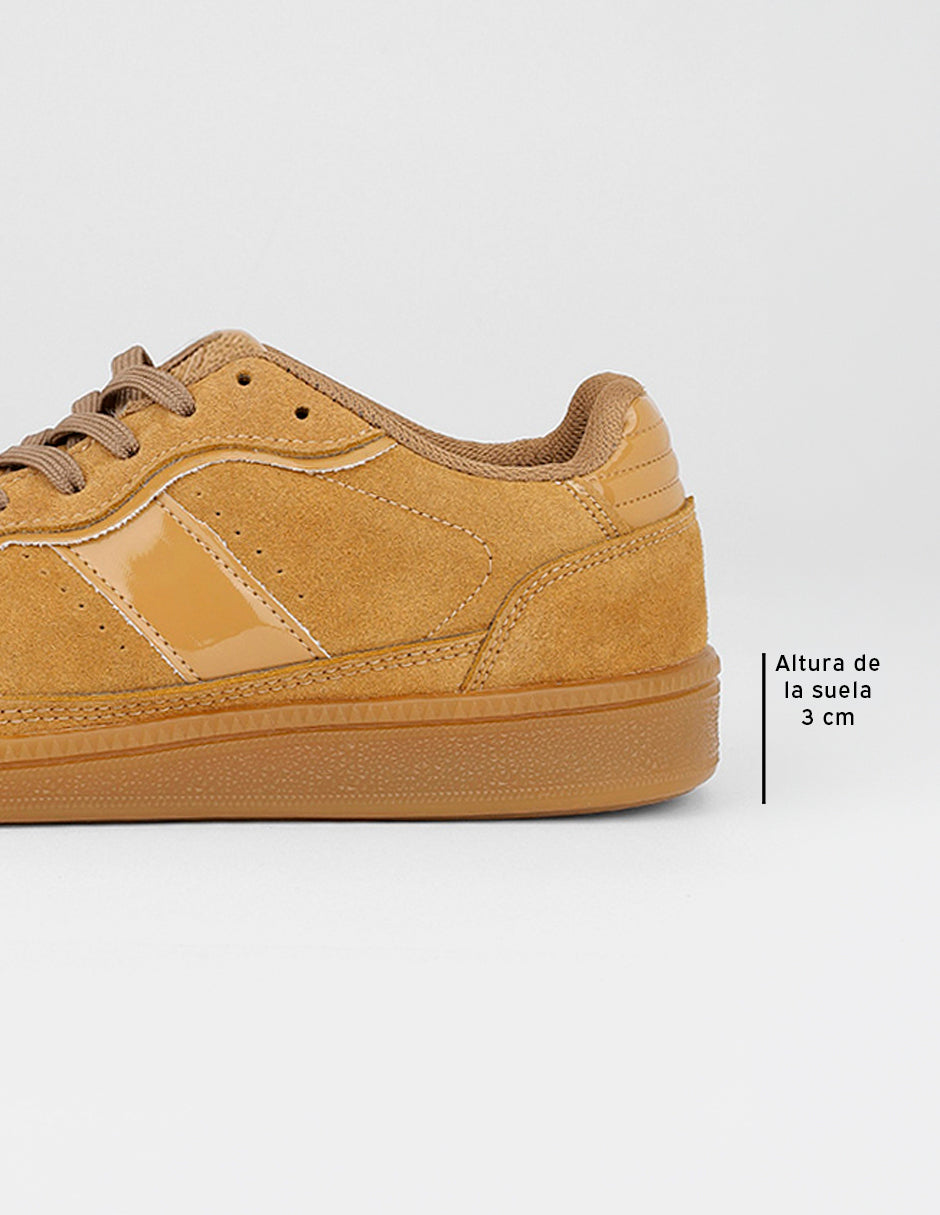 Tenis con cordones  Bear en Gamuza – Café