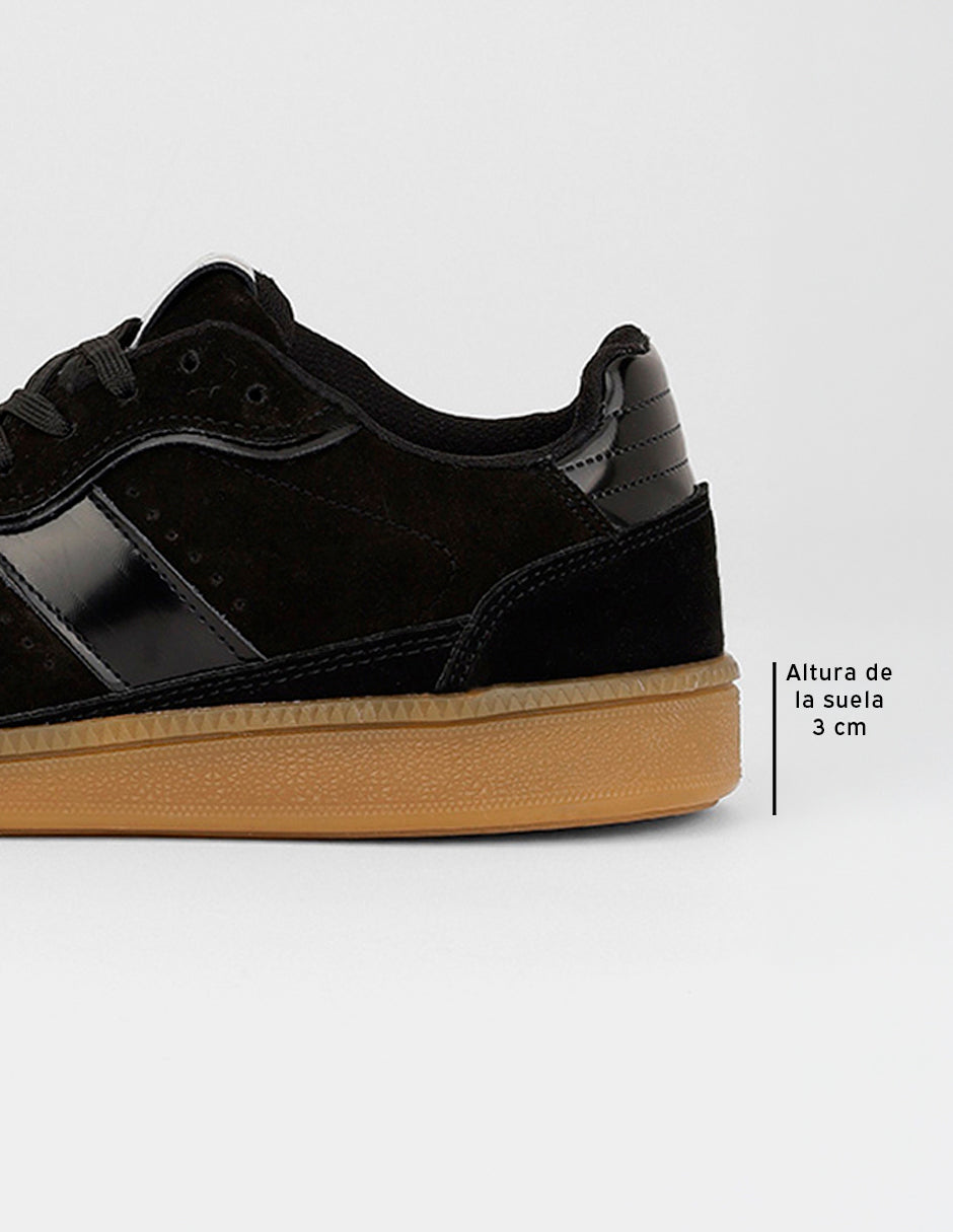 Tenis con cordones  Bear en Textil – Negro