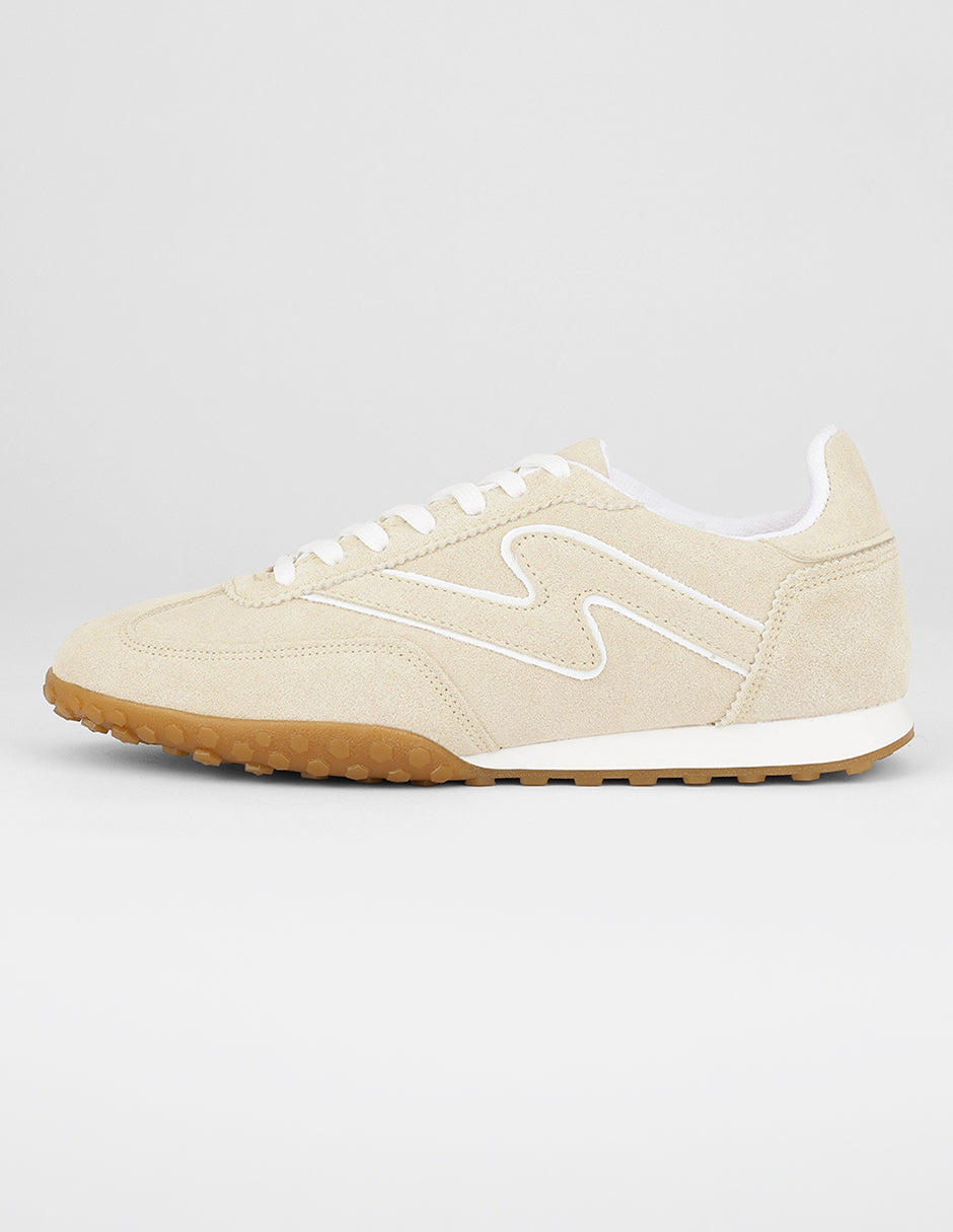 Tenis con cordones Exterior Textil Color Beige Para Mujer De RBCOLLECTION