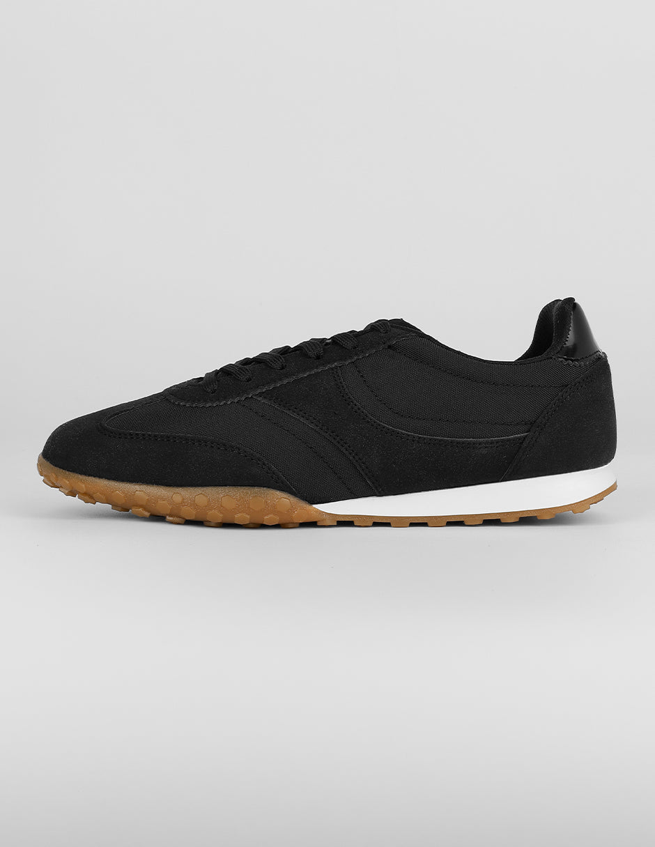 Tenis con cordones Exterior Textil Color Negro Para Mujer De RBCOLLECTION