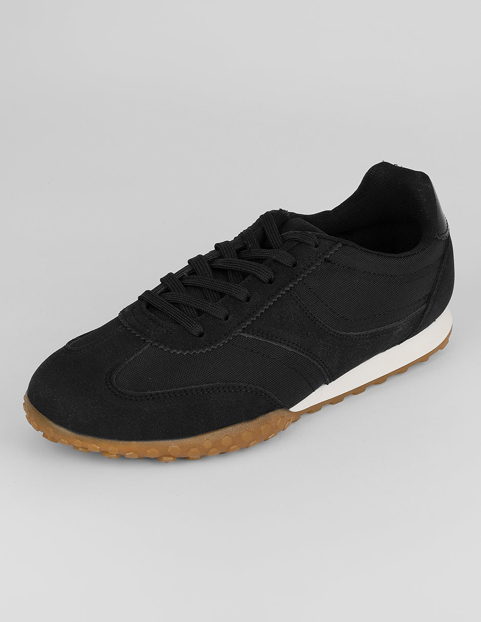 Tenis con cordones  Bear en Textil – Negro