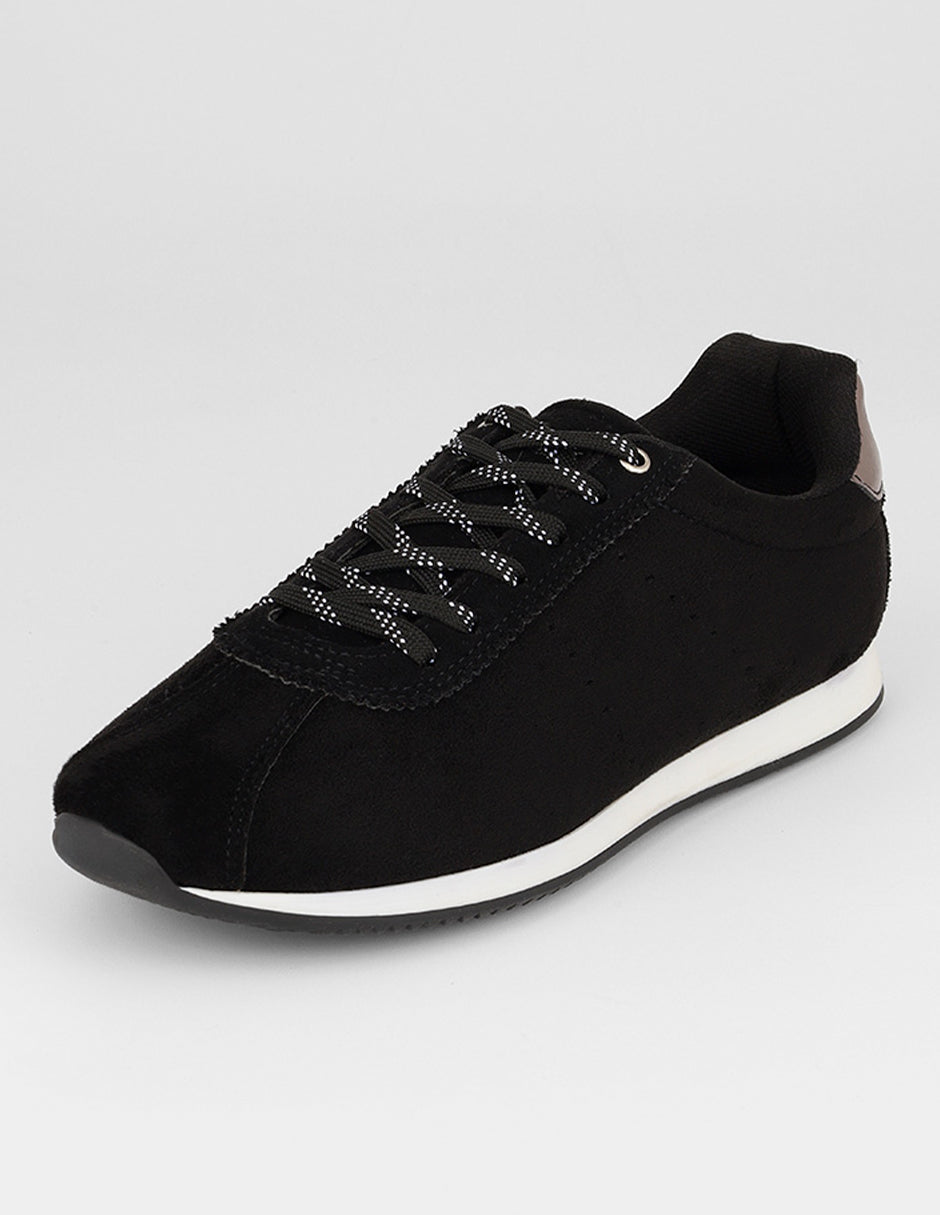 Tenis con cordones  Bear en Textil – Negro