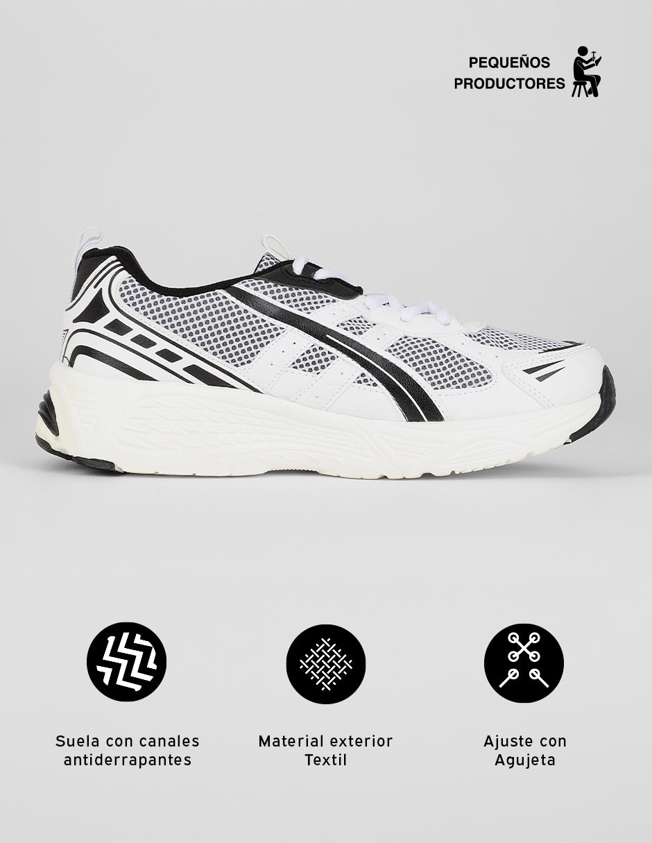 Tenis tipo deportivo Creed en Textil – Blanco