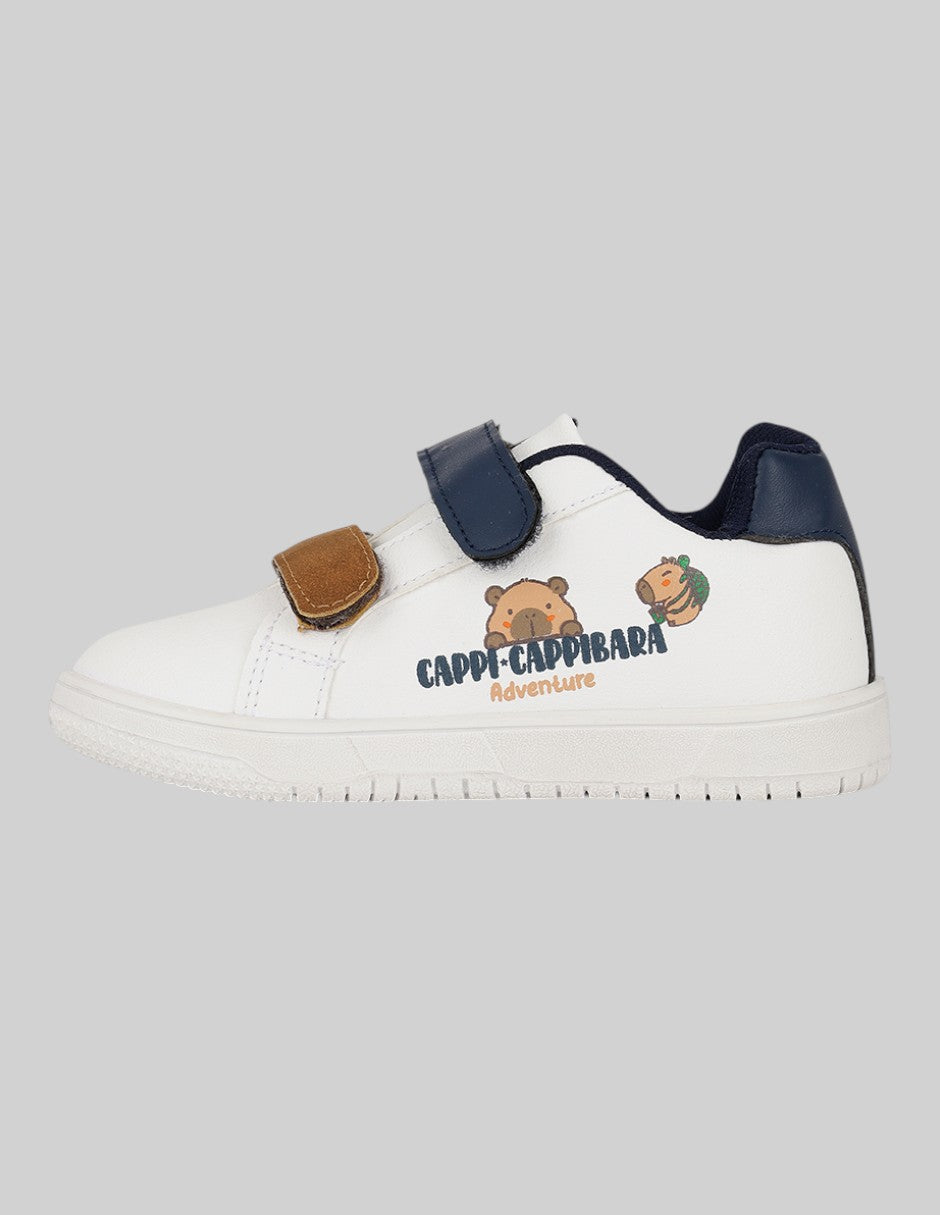 Tenis Exterior Piel vegana Color Blanco Para Niño De RBCOLLECTION