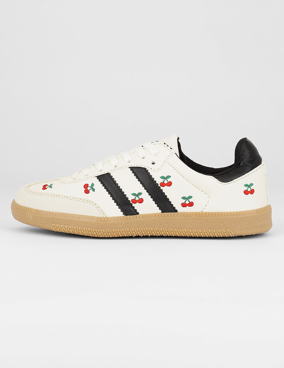 Tenis con cordones Exterior Sintético Color Beige Para Mujer De RBCOLLECTION