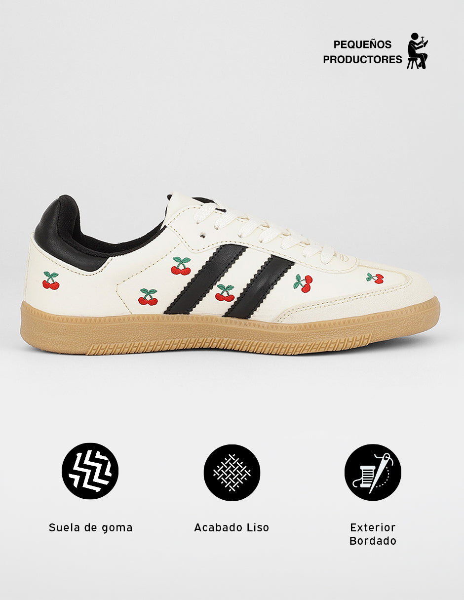 Tenis con cordones  Sam en Sintético – Beige