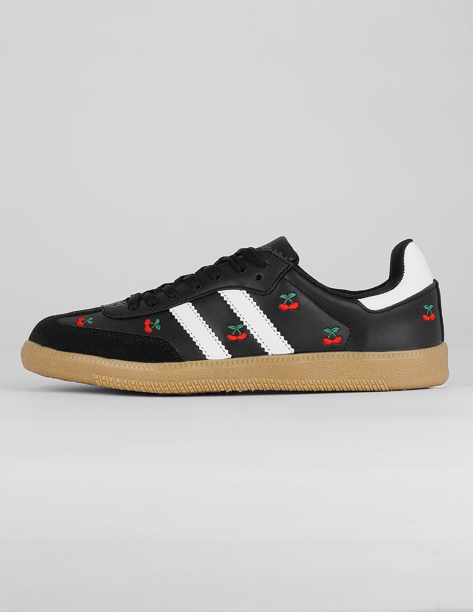 Tenis con cordones  Sam en Sintético – Negro