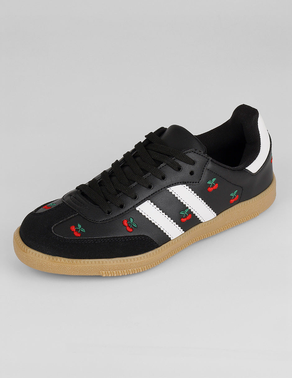 Tenis con cordones  Sam en Sintético – Negro