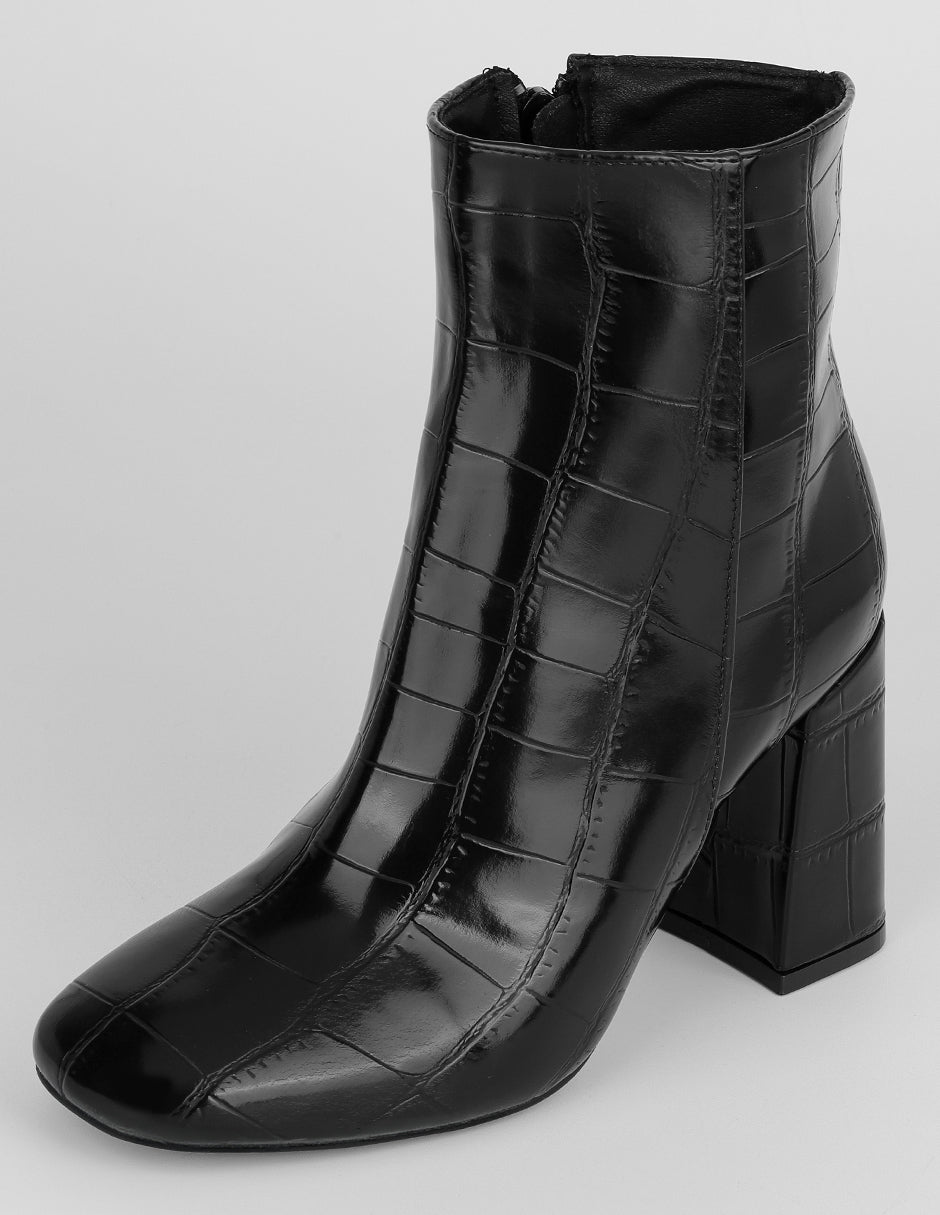 Botín con tacón Aurora en Piel vegana – Negro