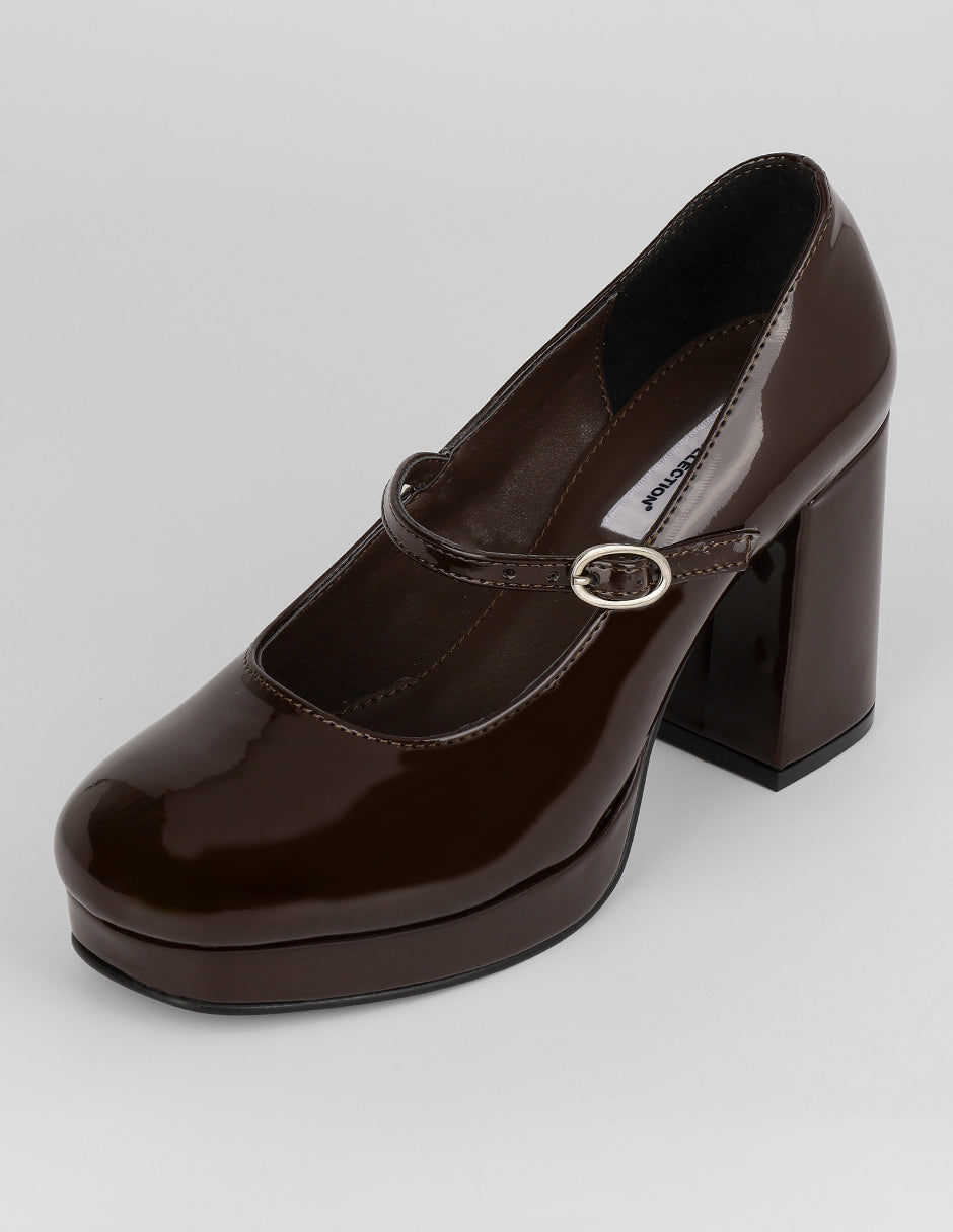 Zapatillas Loop en Charol – Café