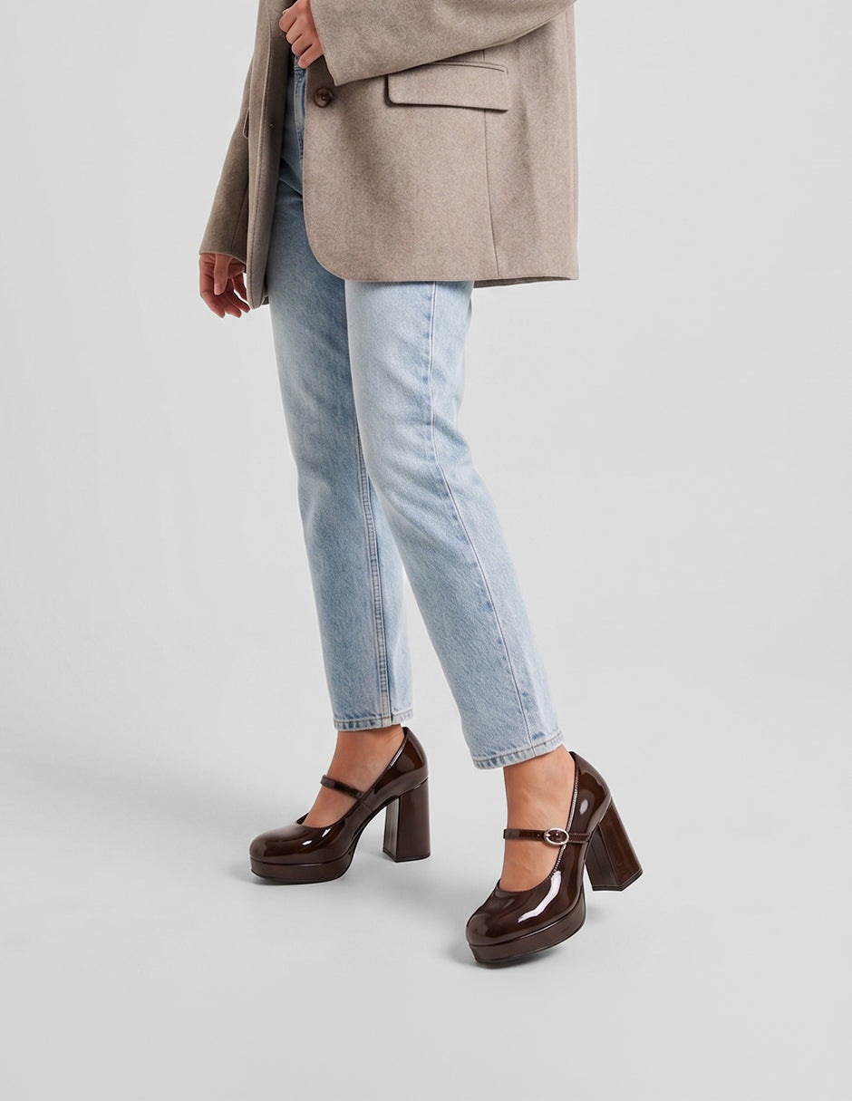 Zapatillas Loop en Charol – Café
