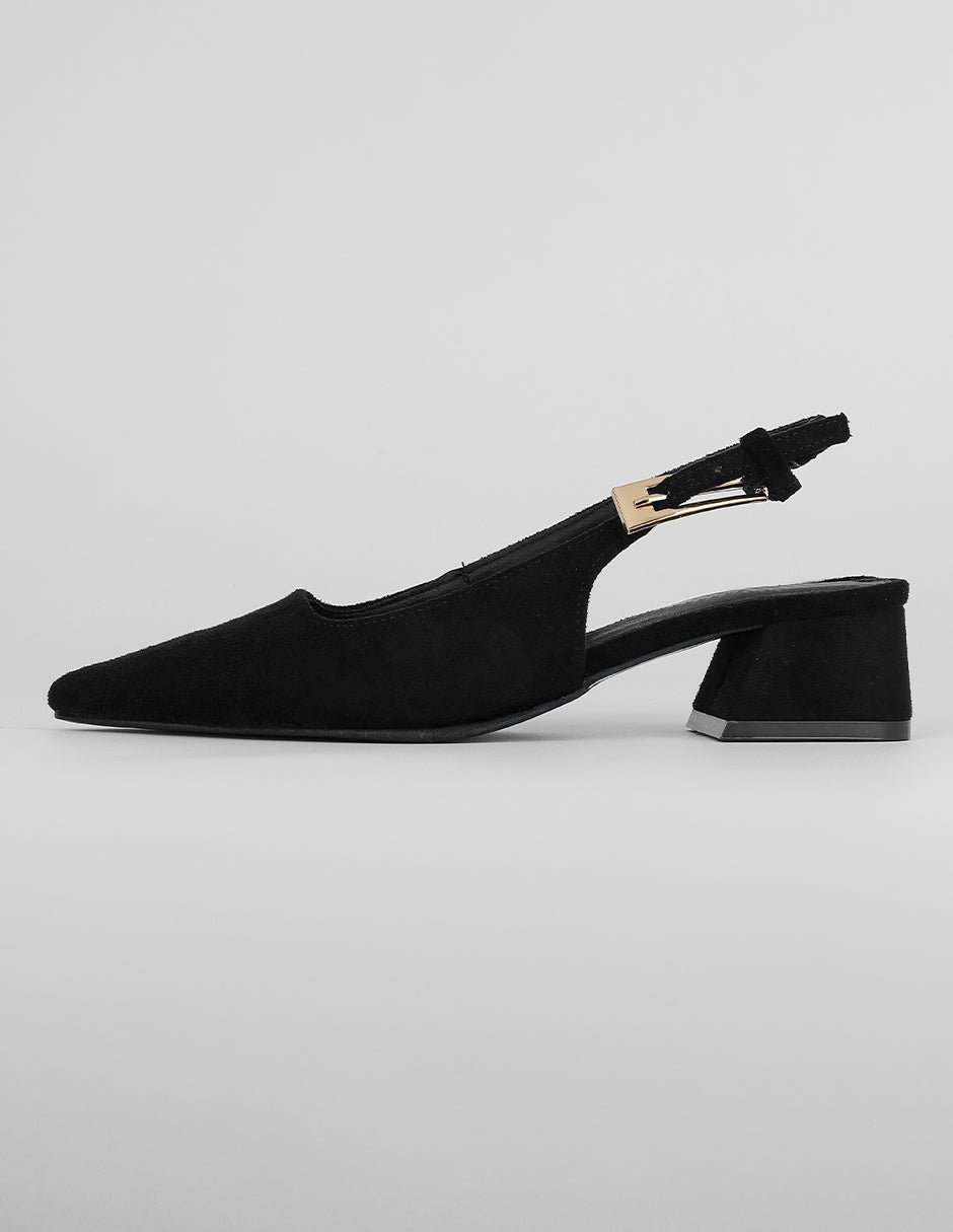 Zapatillas Exterior Gamuza Color Negro Para Mujer De RBCOLLECTION