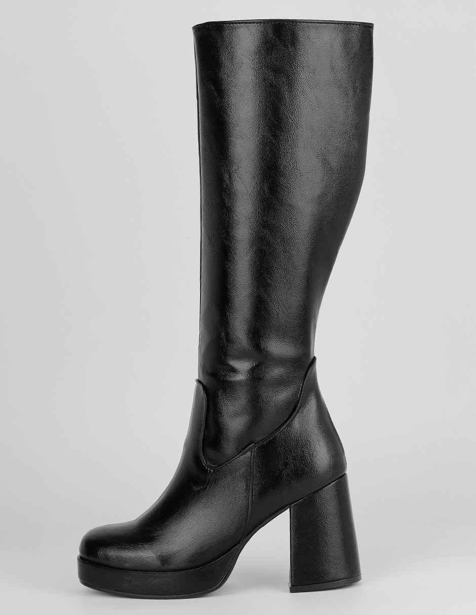 Botas altas Exterior Piel vegana Color Negro Para Mujer De RBCOLLECTION
