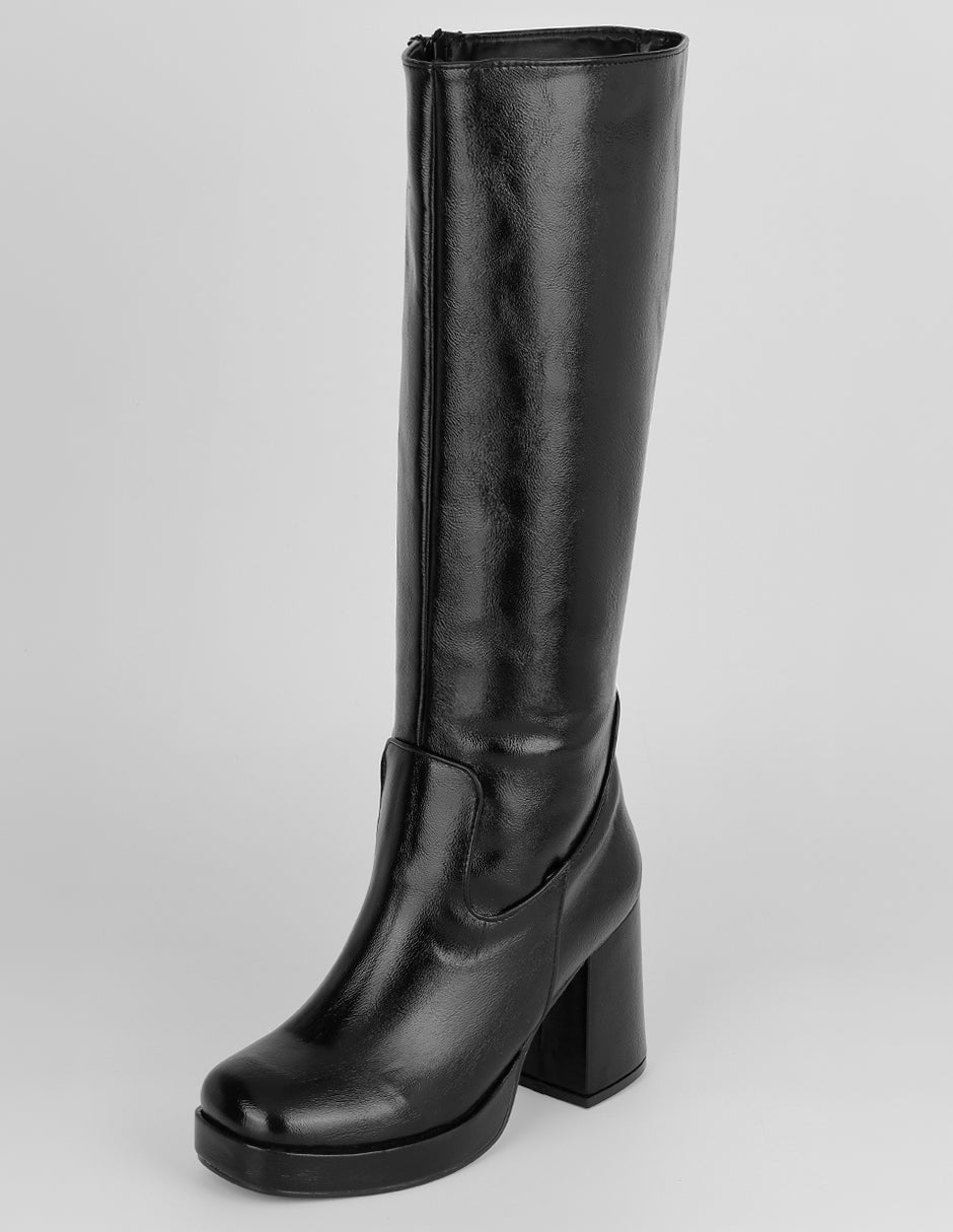Botas altas Hella en Piel vegana – Negro