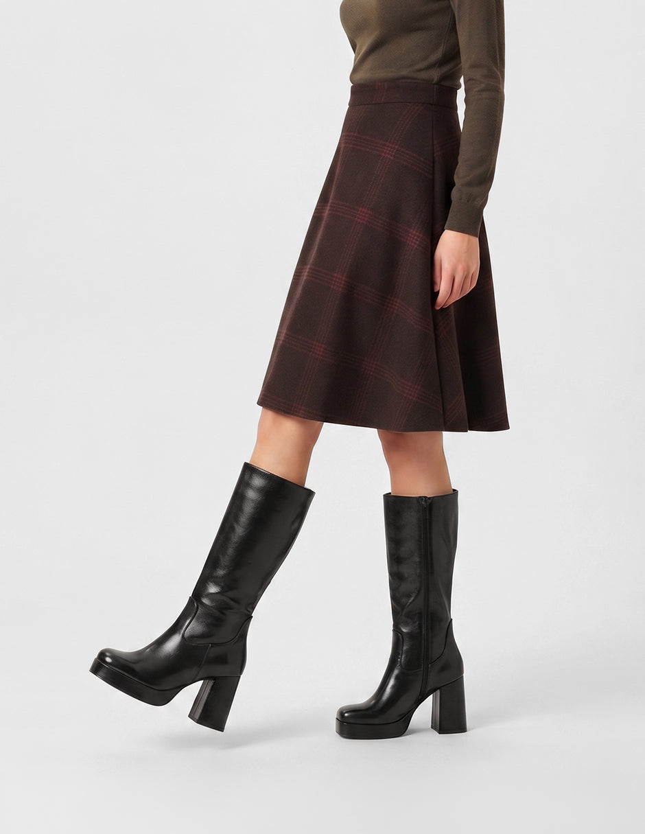 Botas altas Hella en Piel vegana – Negro