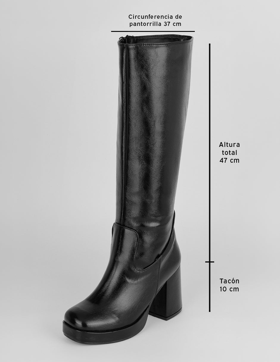 Botas altas Hella en Piel vegana – Negro
