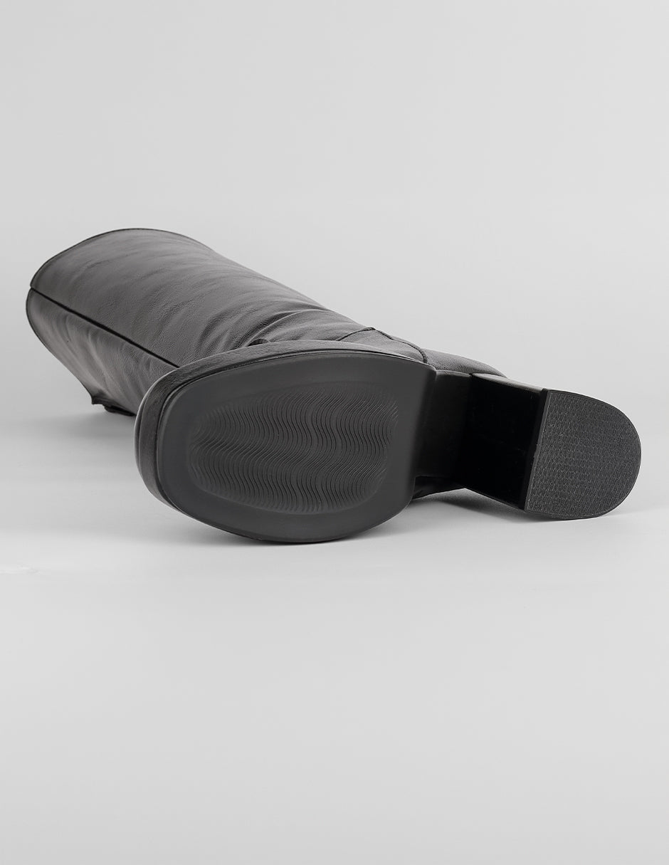Botas altas Hella en Piel vegana – Negro