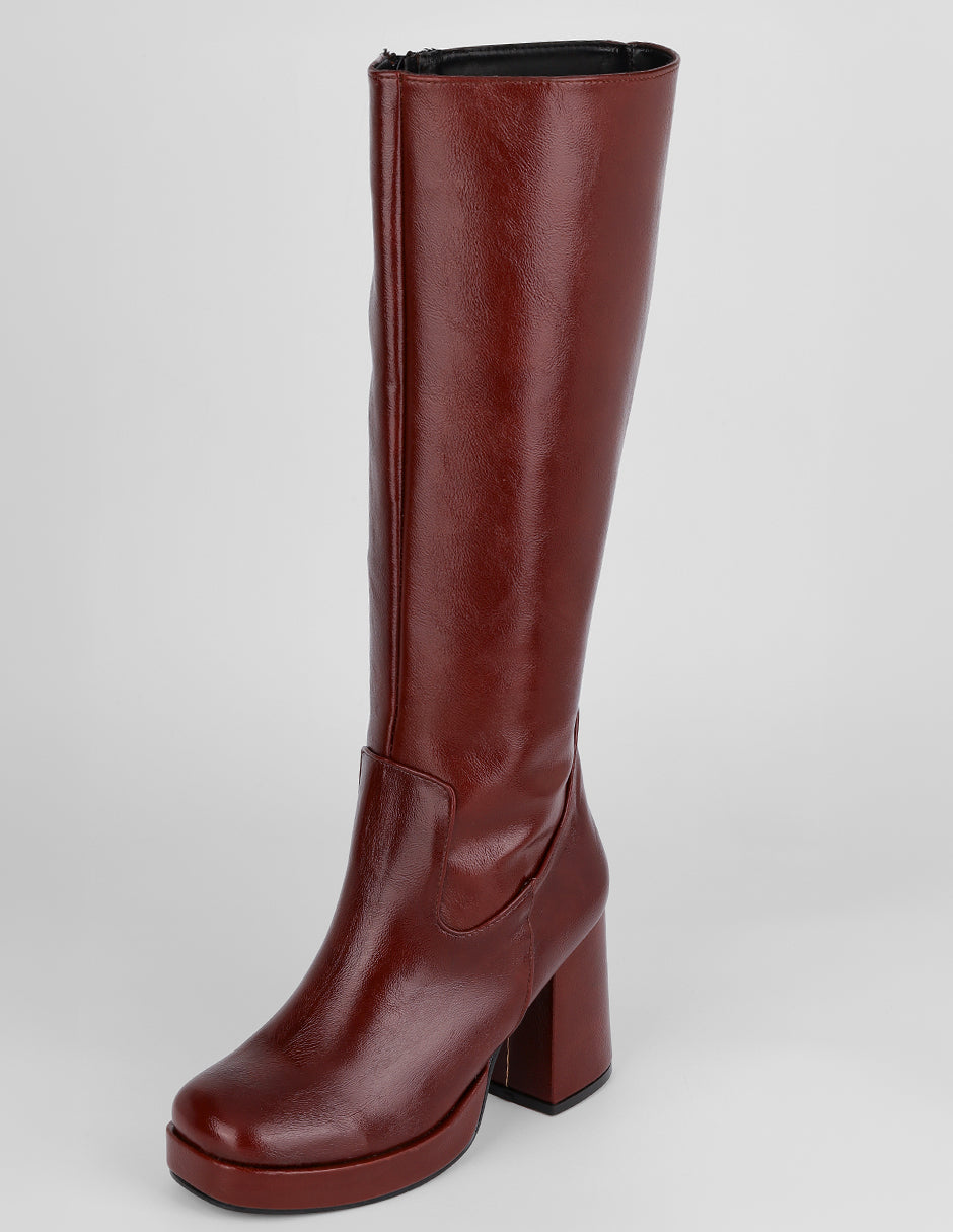 Botas altas Hella en Piel vegana – Rojo