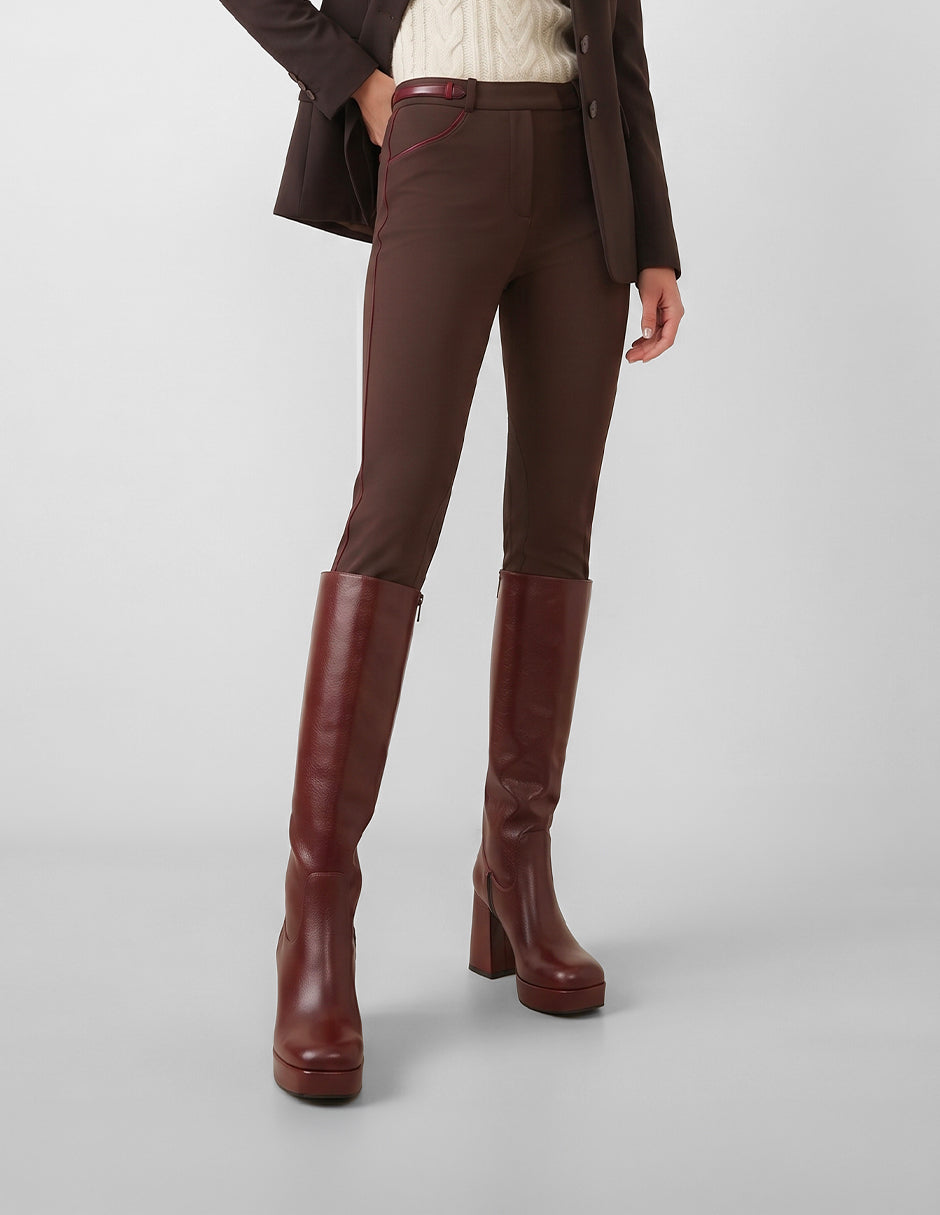 Botas altas Hella en Piel vegana – Rojo