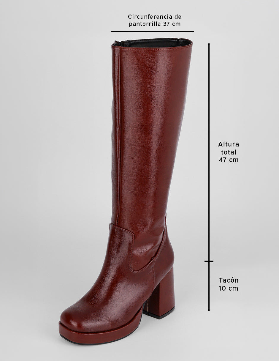 Botas altas Hella en Piel vegana – Rojo