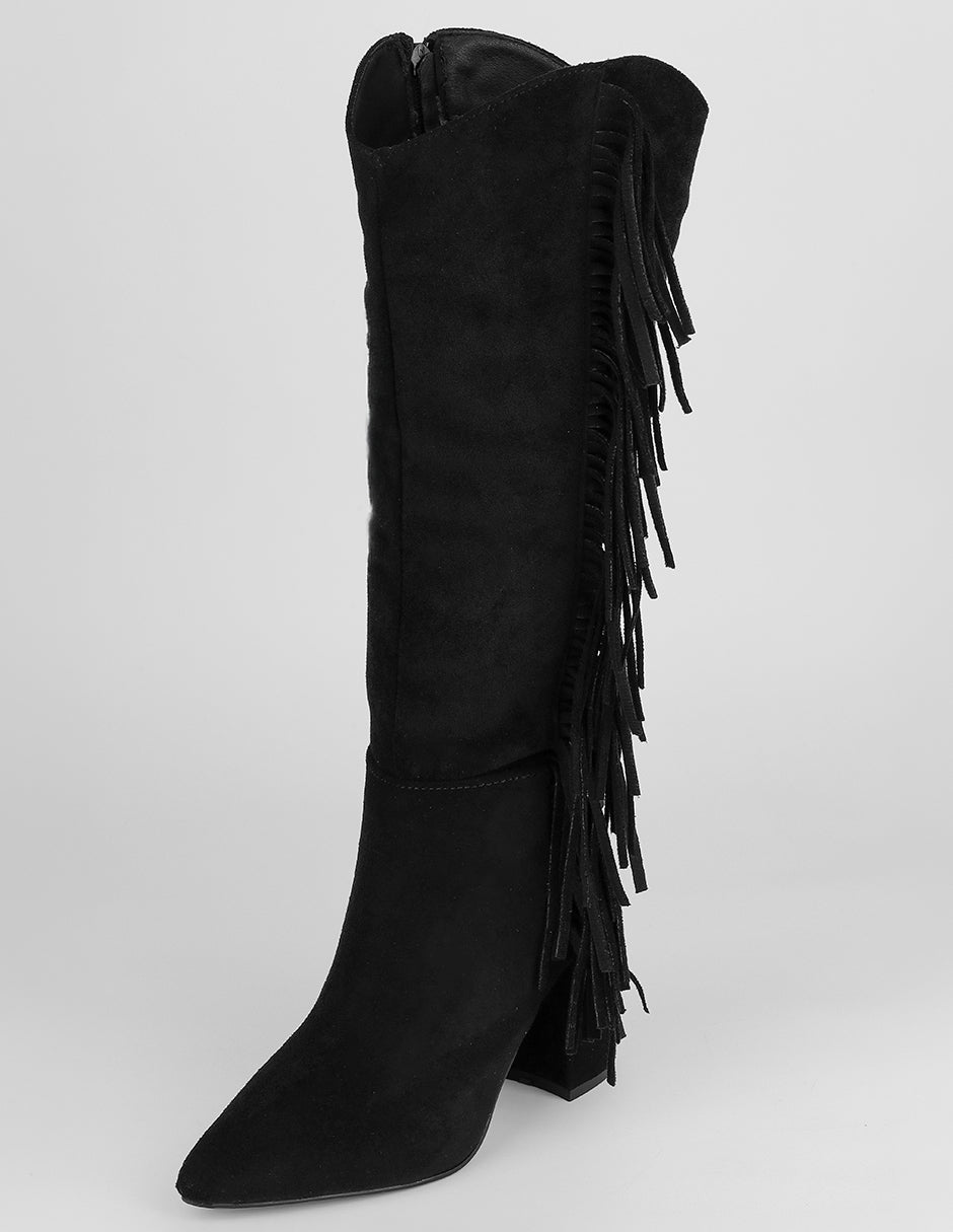 Botas altas Zhara en Gamuza – Negro