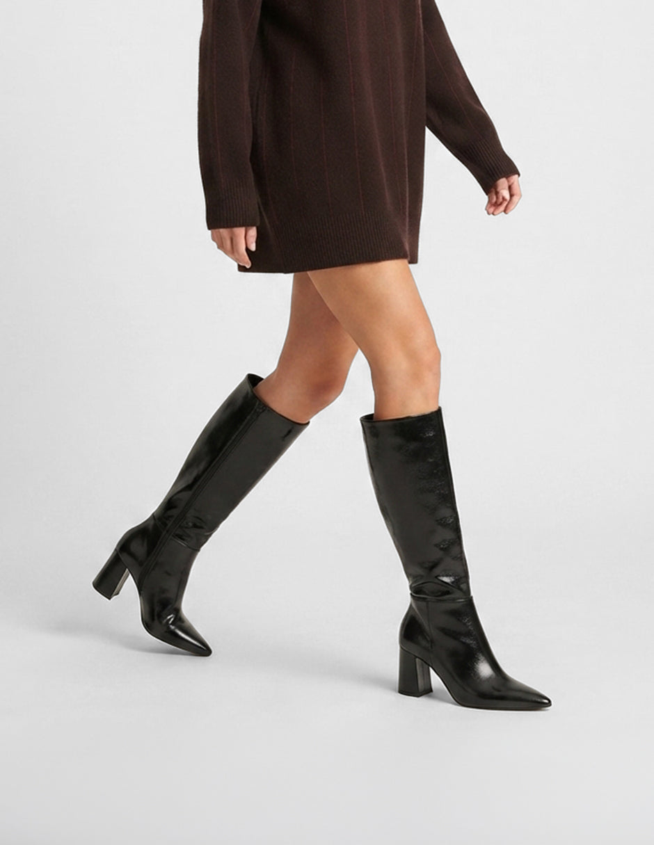 Botas altas Hella en Piel vegana – Negro