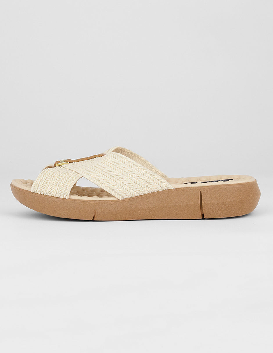 Sandalias con plataforma Exterior Textil Color Beige Para Mujer De RBCOLLECTION