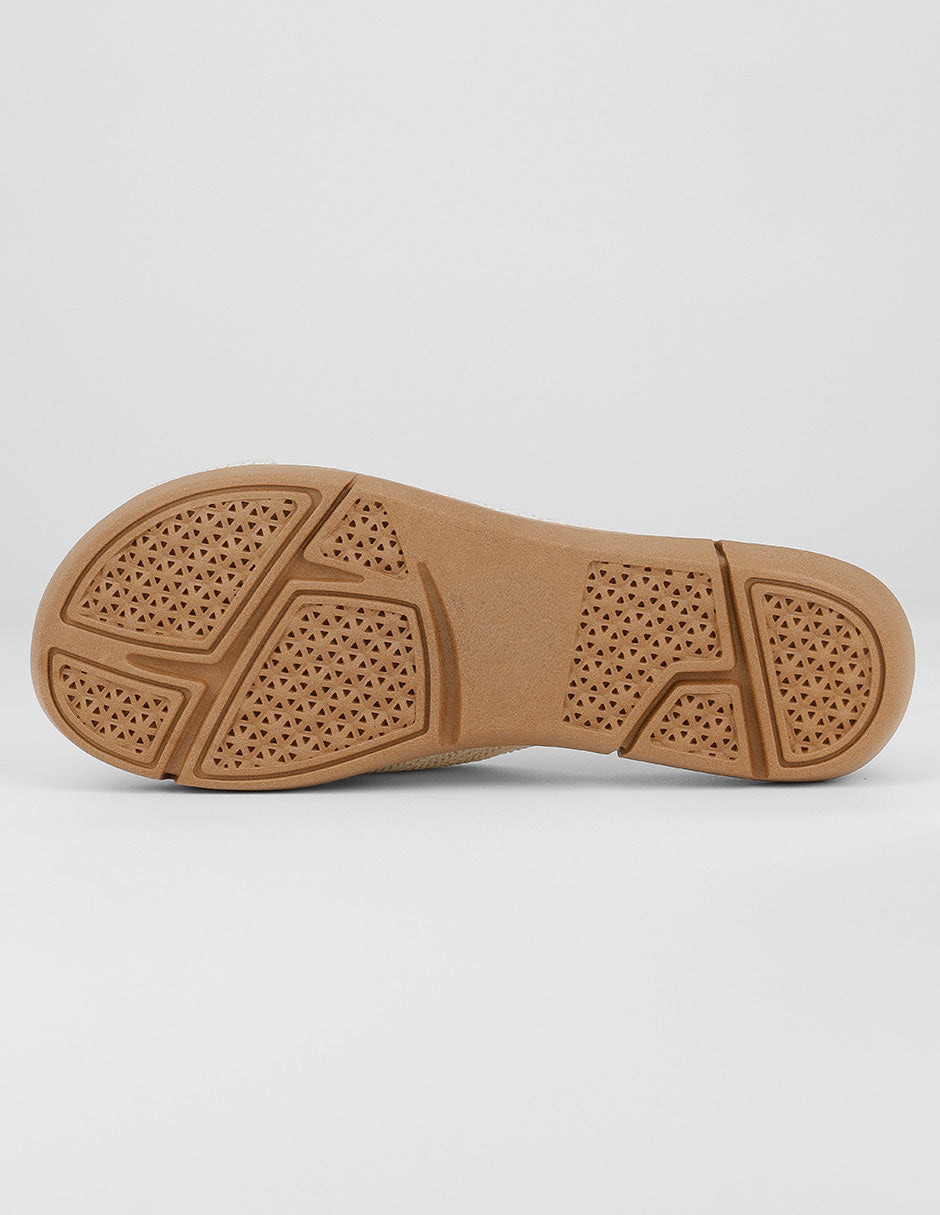Sandalias con plataforma Naia en Textil – Beige