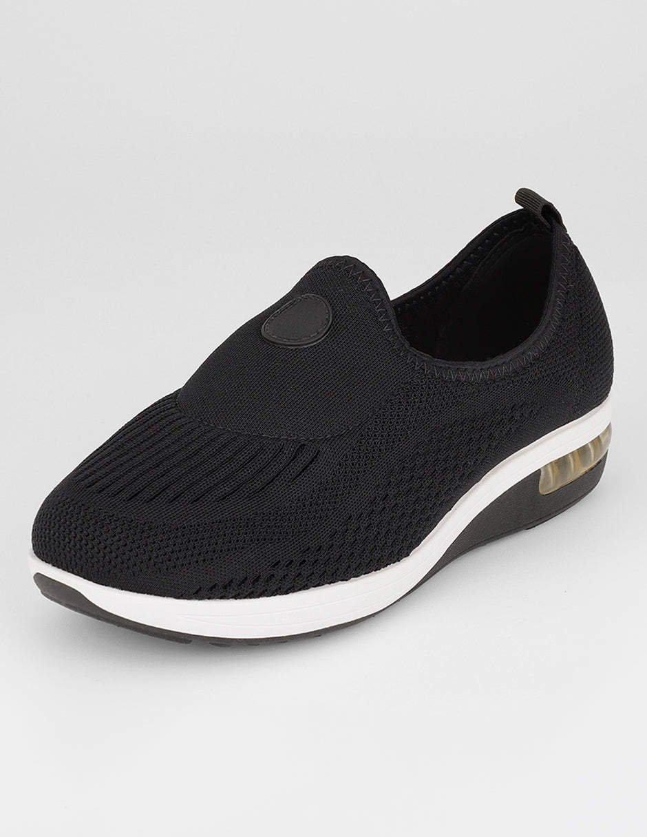 Zapatos de confort Comfy en Textil – Negro