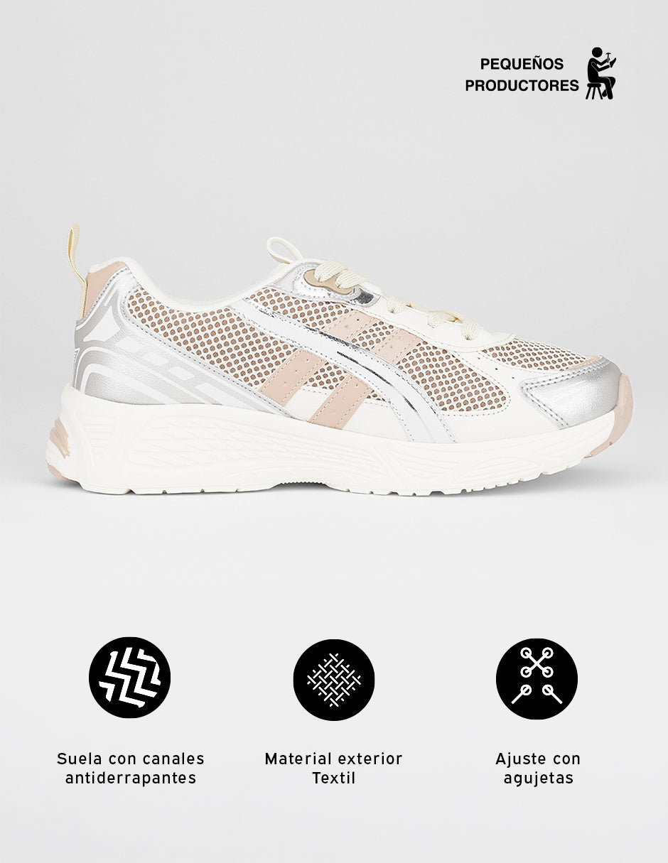 Tenis tipo deportivo  Xoxo en Textil – Beige