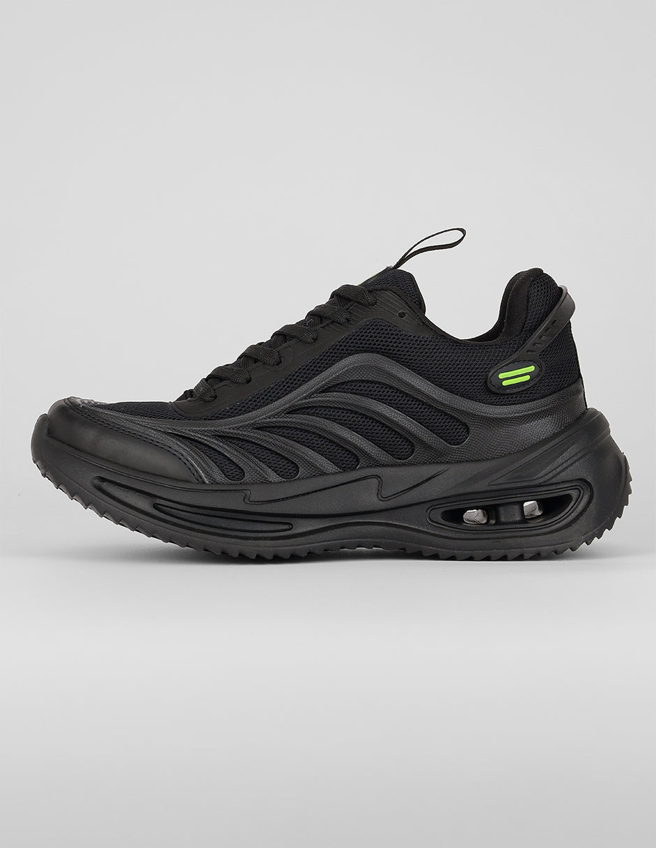 Tenis tipo deportivo Exterior Textil Color Negro Para Hombre De RBMOVE