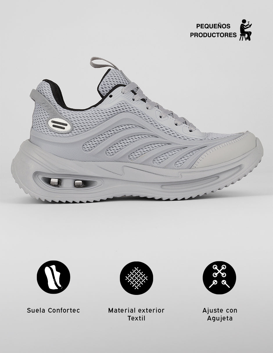 Tenis para entrenamiento Sport en Textil – Gris