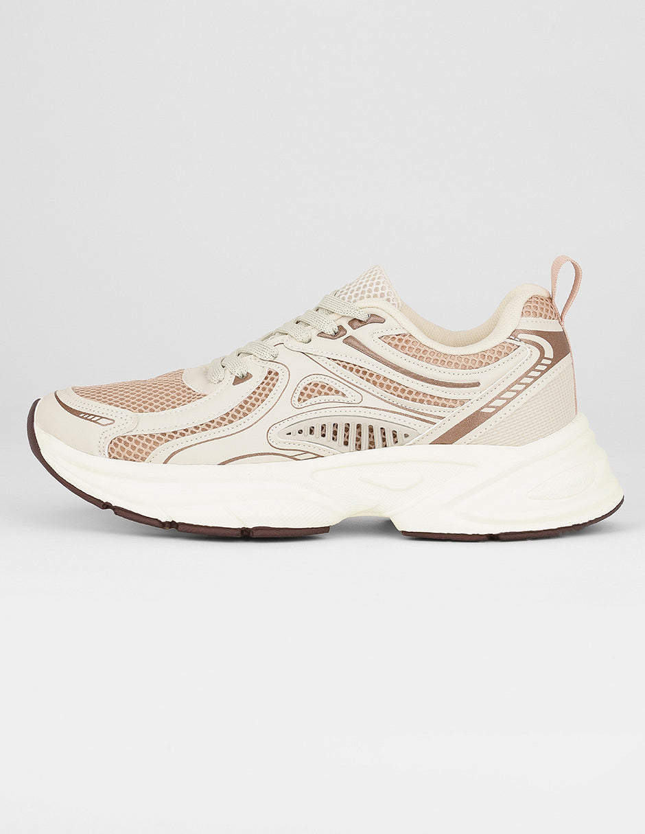 Tenis para entrenamiento Exterior Textil Color Beige Para Mujer De RBMOVE