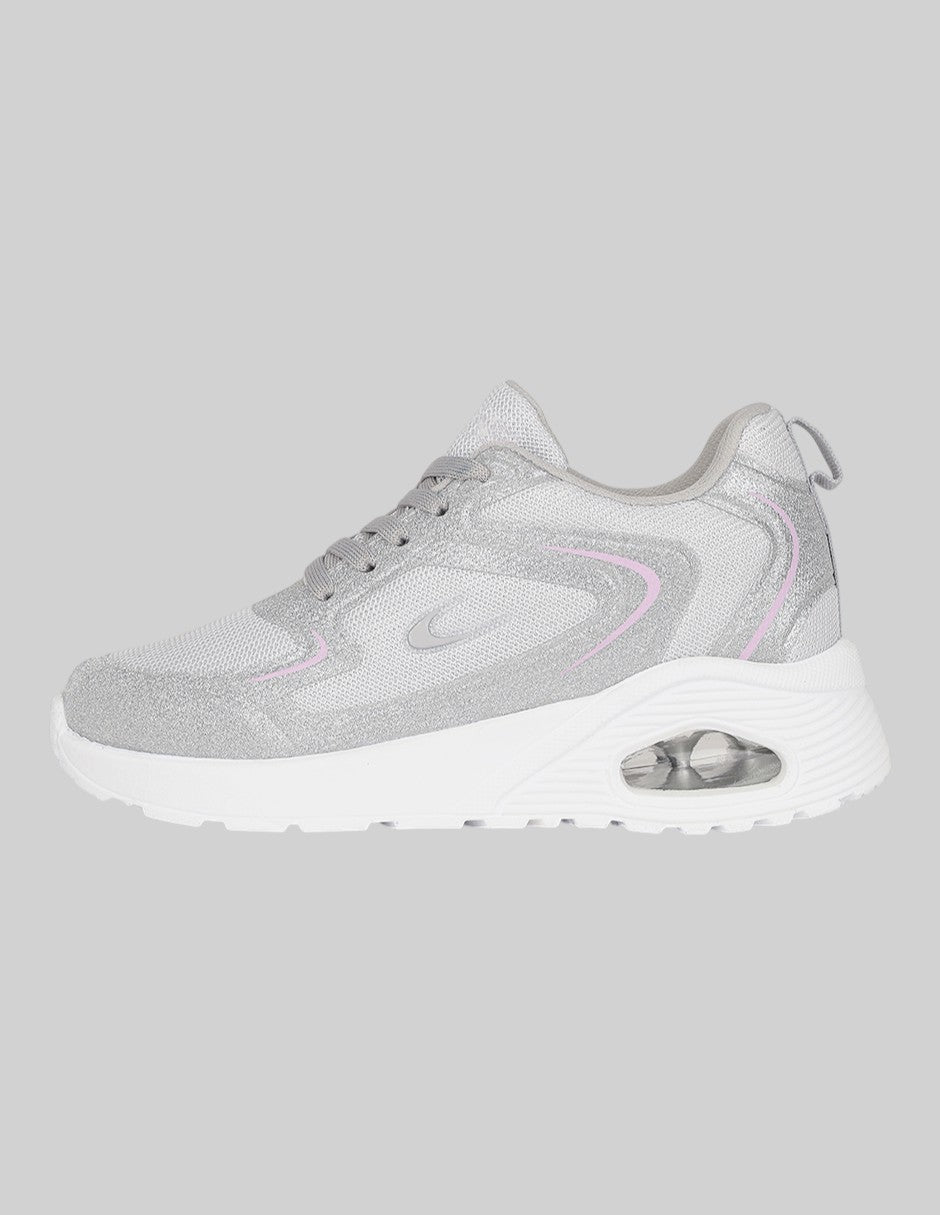 Tenis Exterior Sintético Color Plata Para Niña De RBCOLLECTION