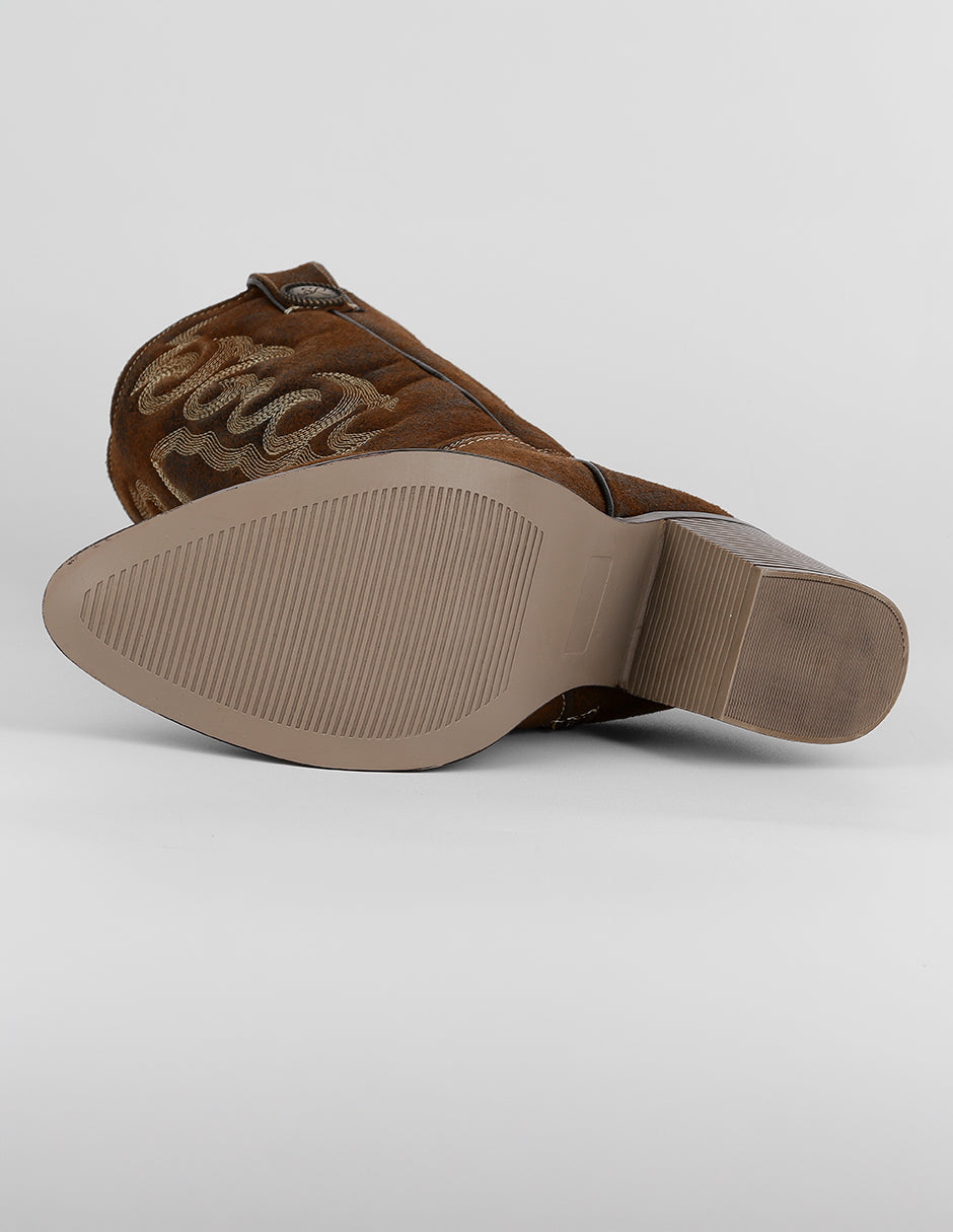 Botas tipo western West en Piel vegana – Café