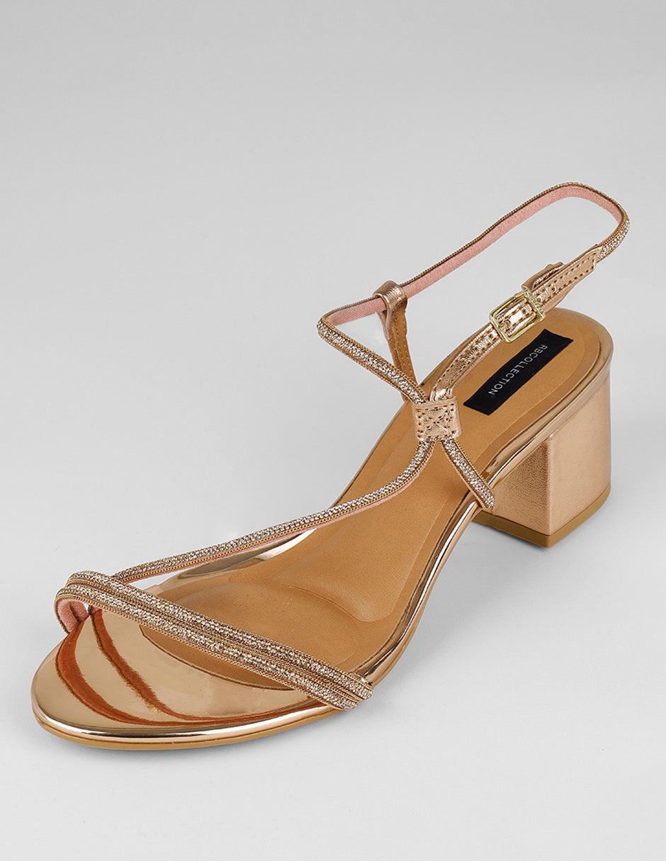Sandalia con tacón Glowm en Sintético – Rosa
