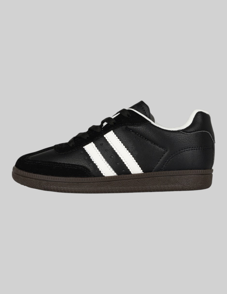 Tenis Exterior Piel vegana Color Negro Para Niño De RBCOLLECTION